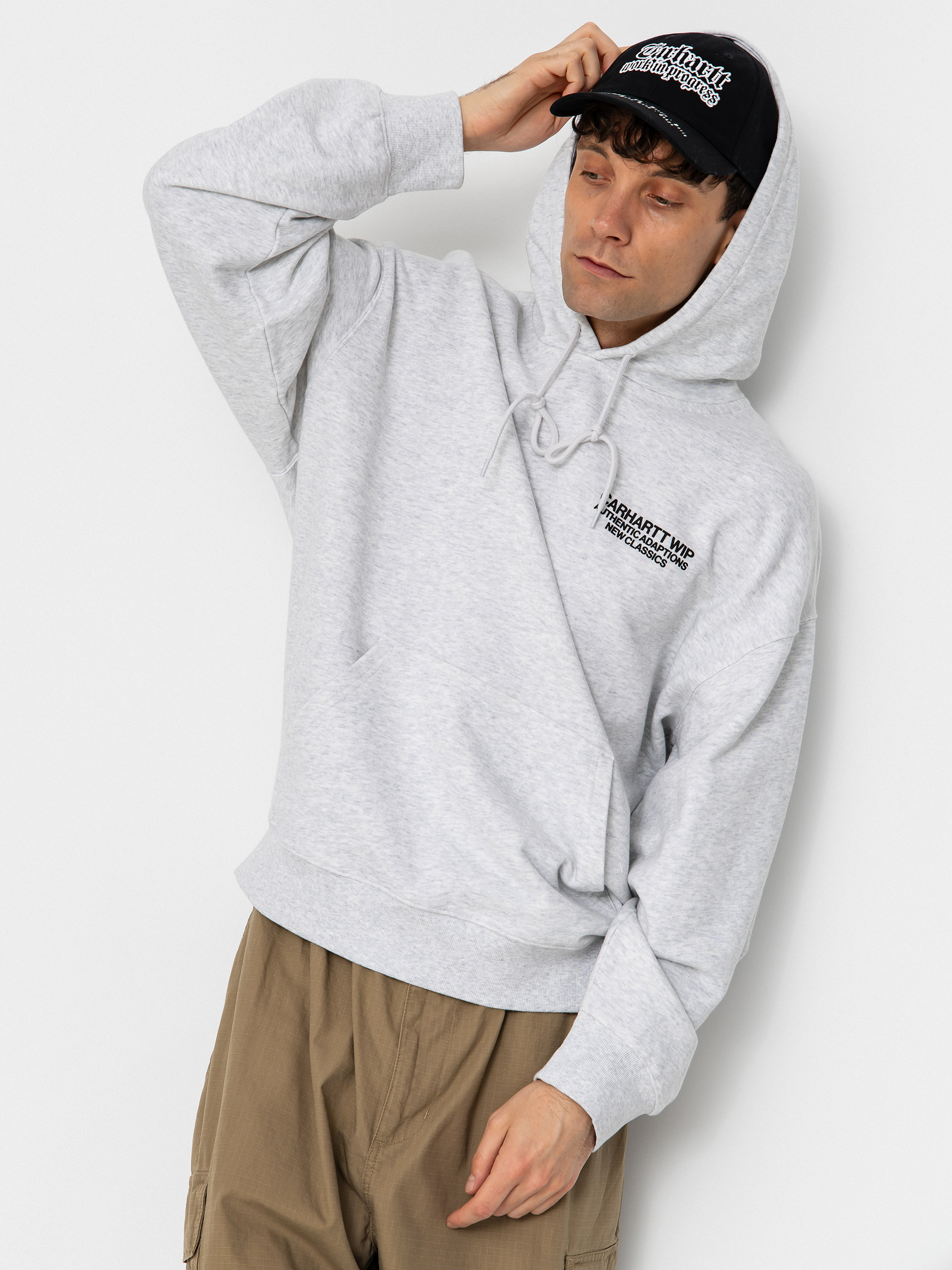 Mikina s kapucí Carhartt WIP Sean Hamilton HD (ash heather)
