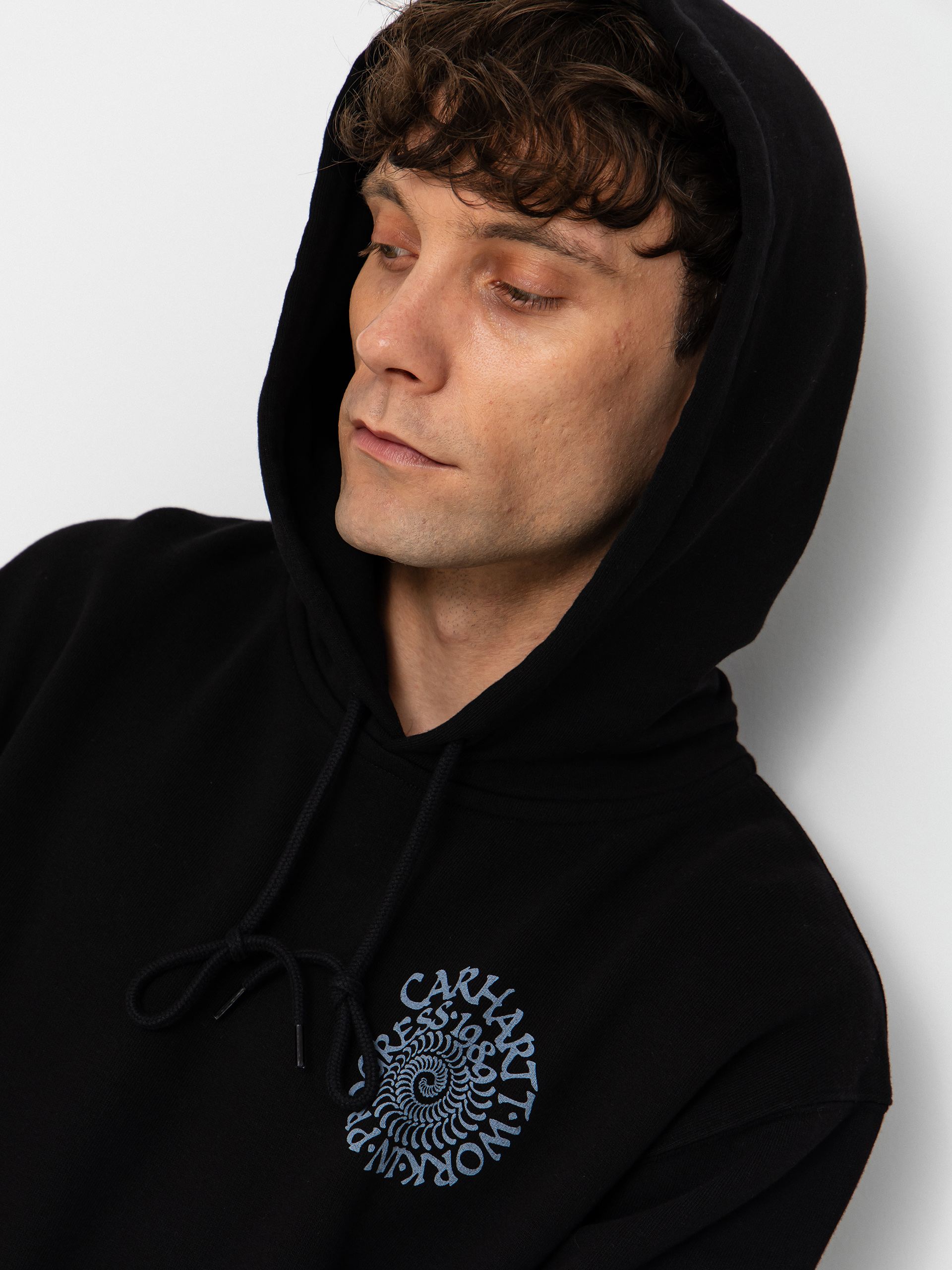 Mikina s kapucí Carhartt WIP Spiral HD (black)