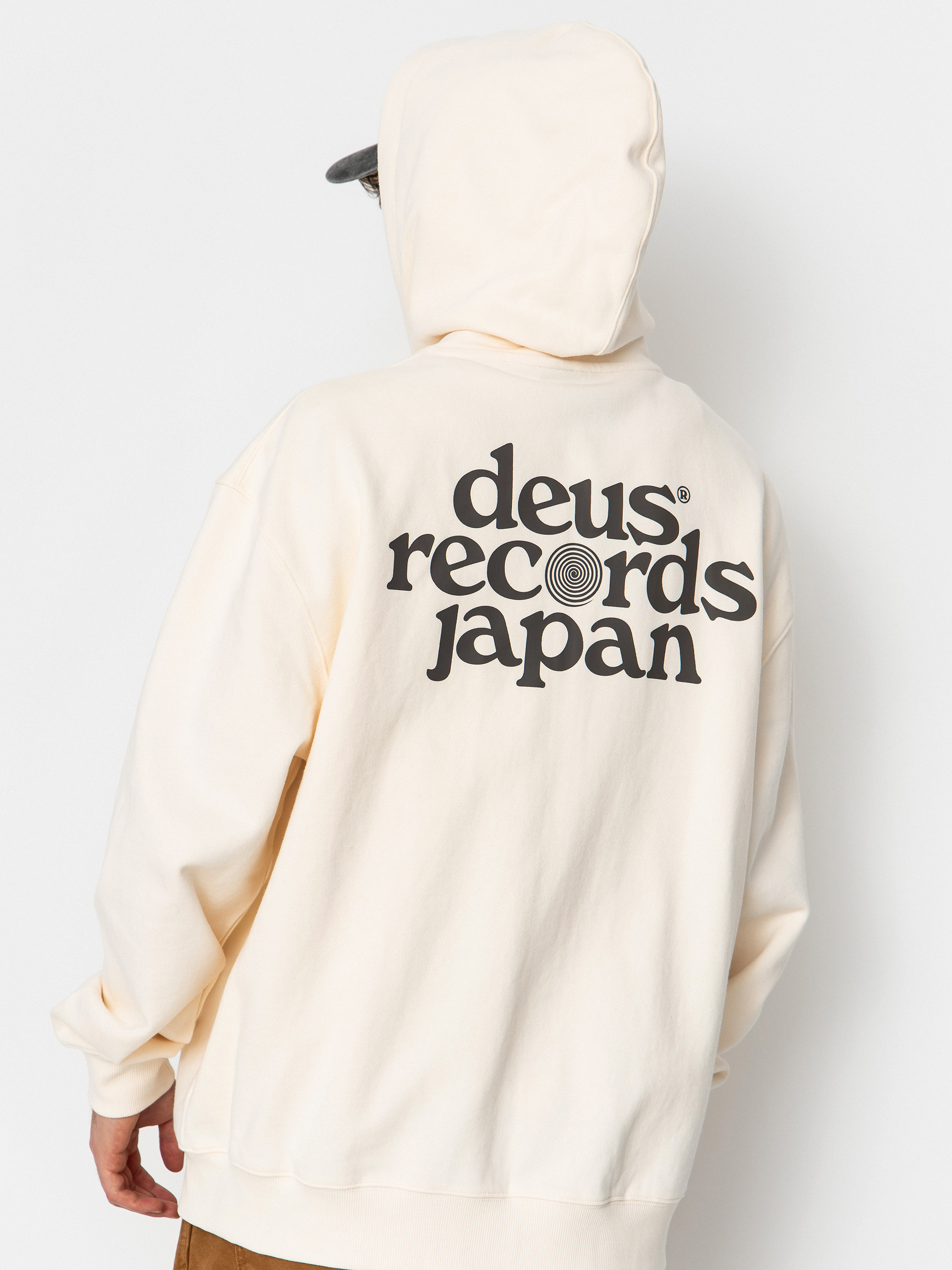 Mikina s kapucí Deus Ex Machina Strata ZHD (dirty white)