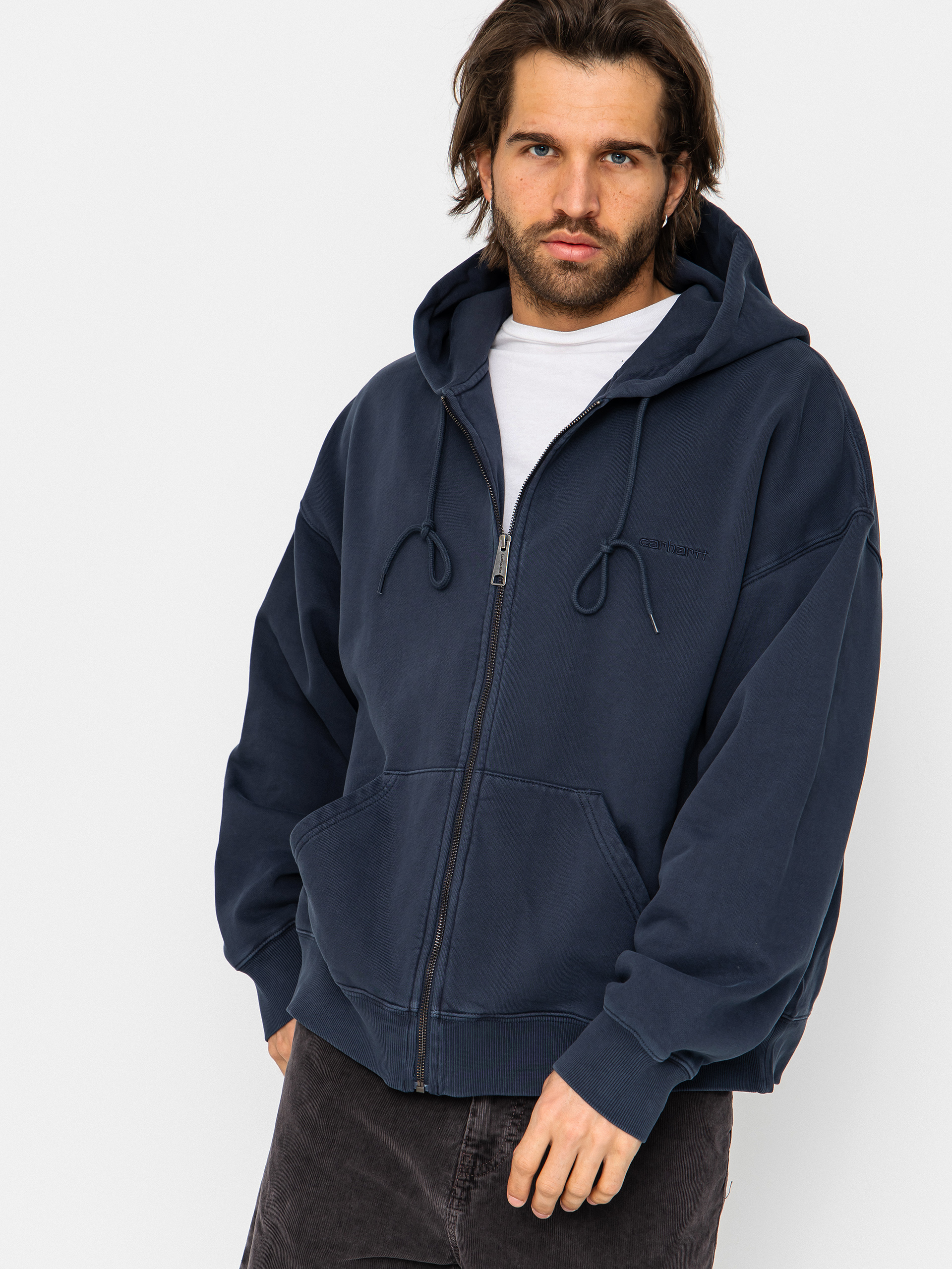 Mikina s kapucí Carhartt WIP Benton ZHD (carbon)
