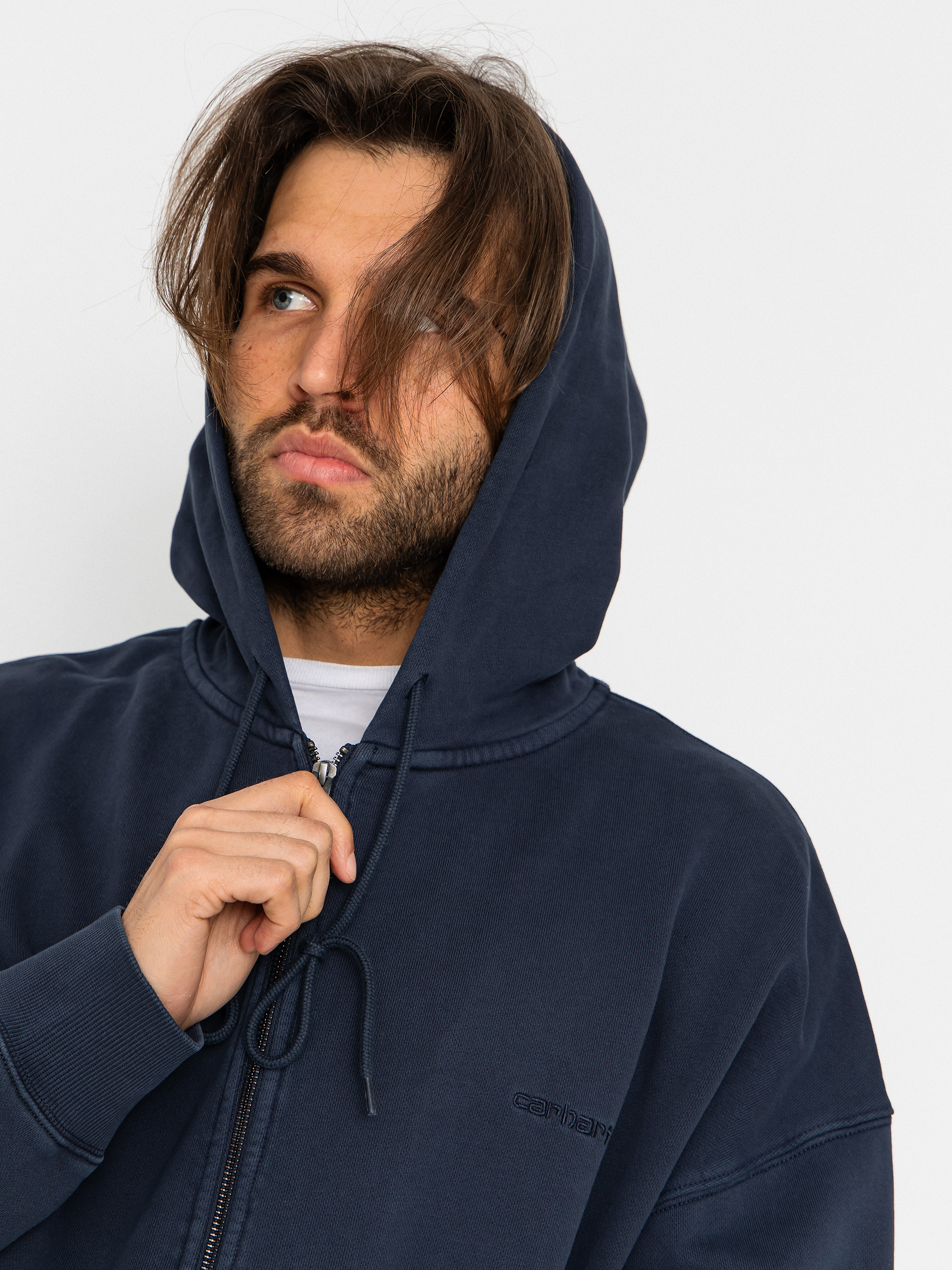 Mikina s kapucí Carhartt WIP Benton ZHD (carbon)