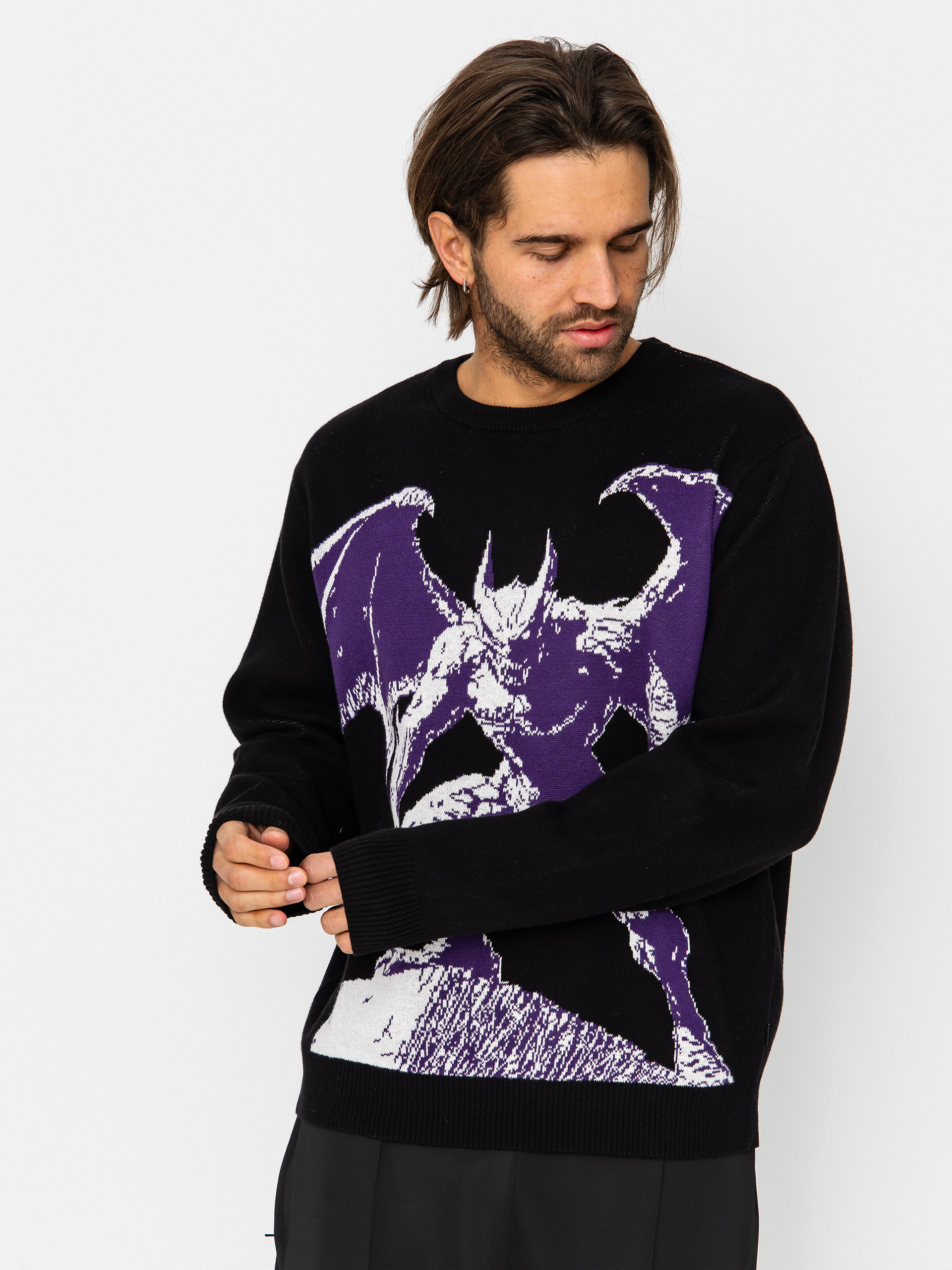 Svetr HUF Heaven Can Wait (black)