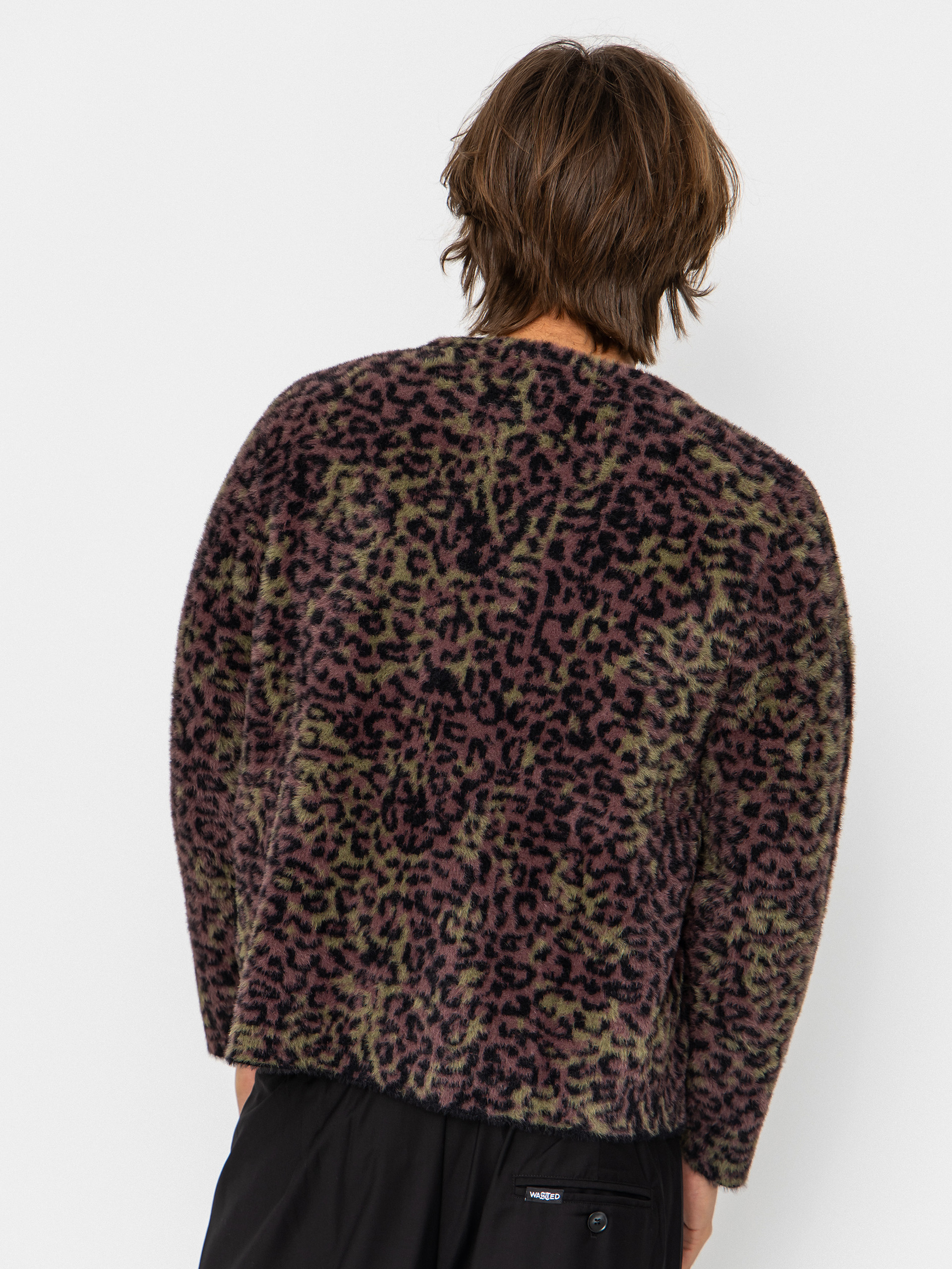 Mikina Wasted Paris Cheetah Cardigan (fudge burgundy camo)