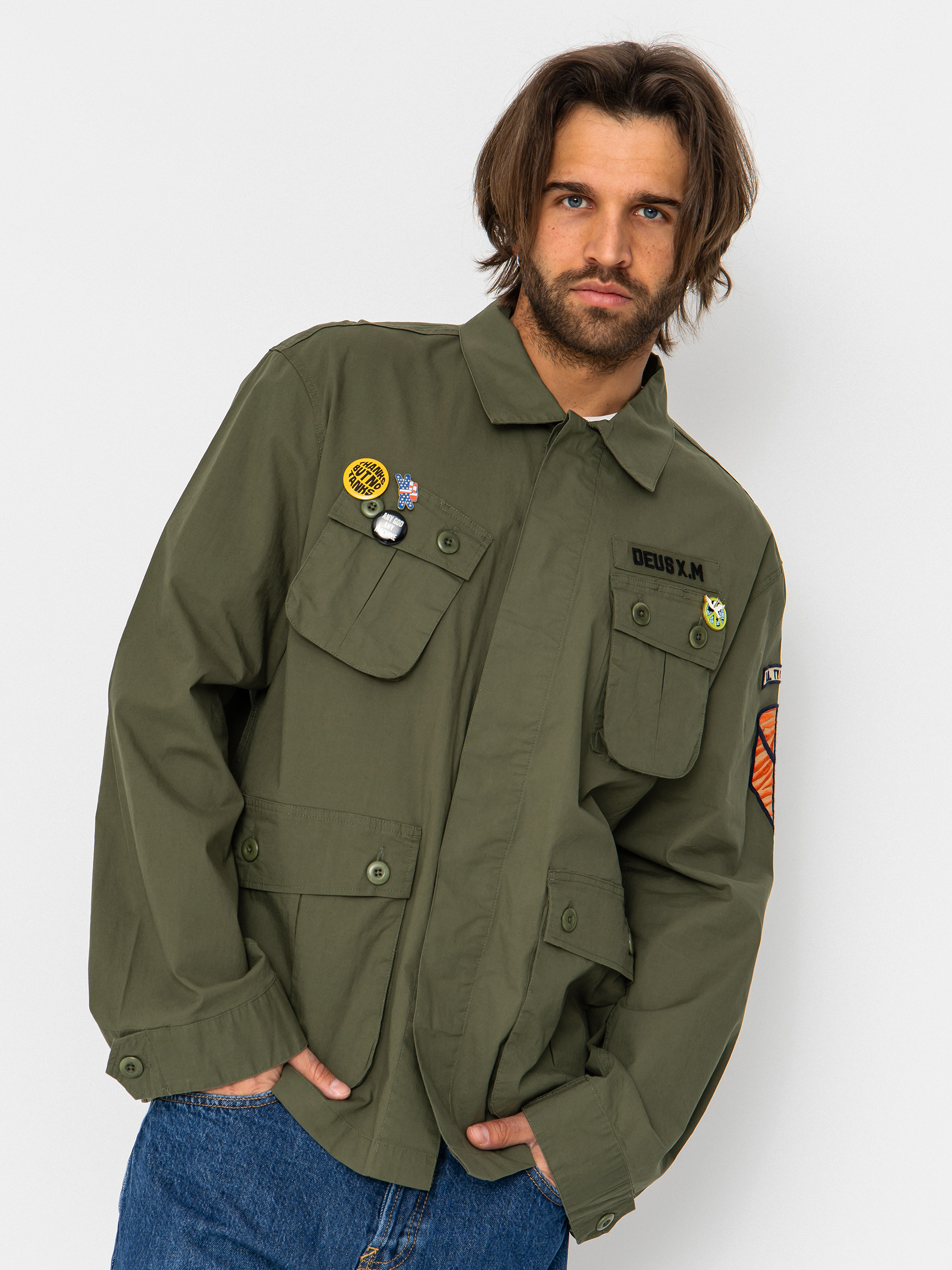 Košile Deus Ex Machina Power Overshirt (pine green)