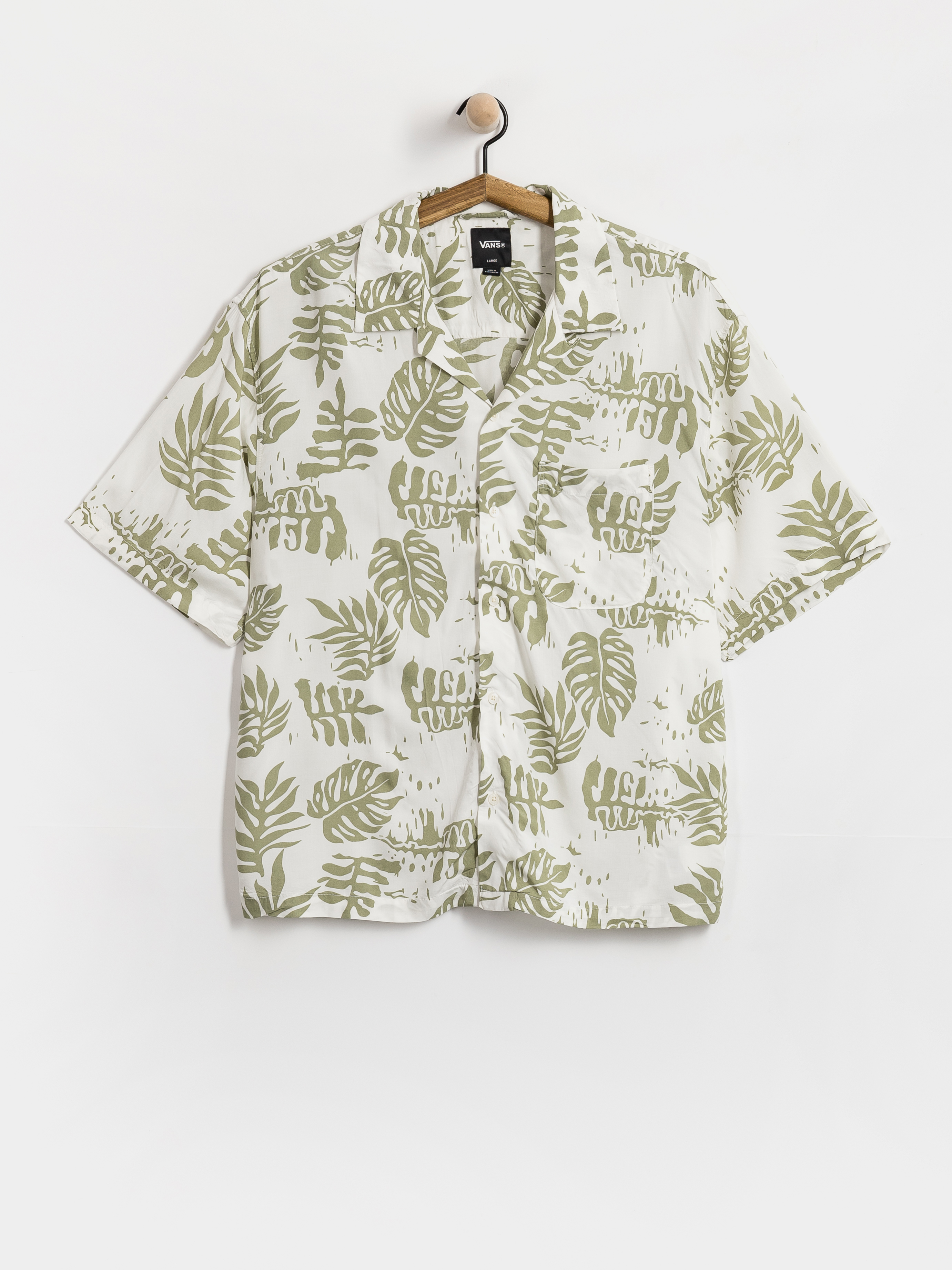 Košile Vans Van Doren Printed Camp (soft sage)