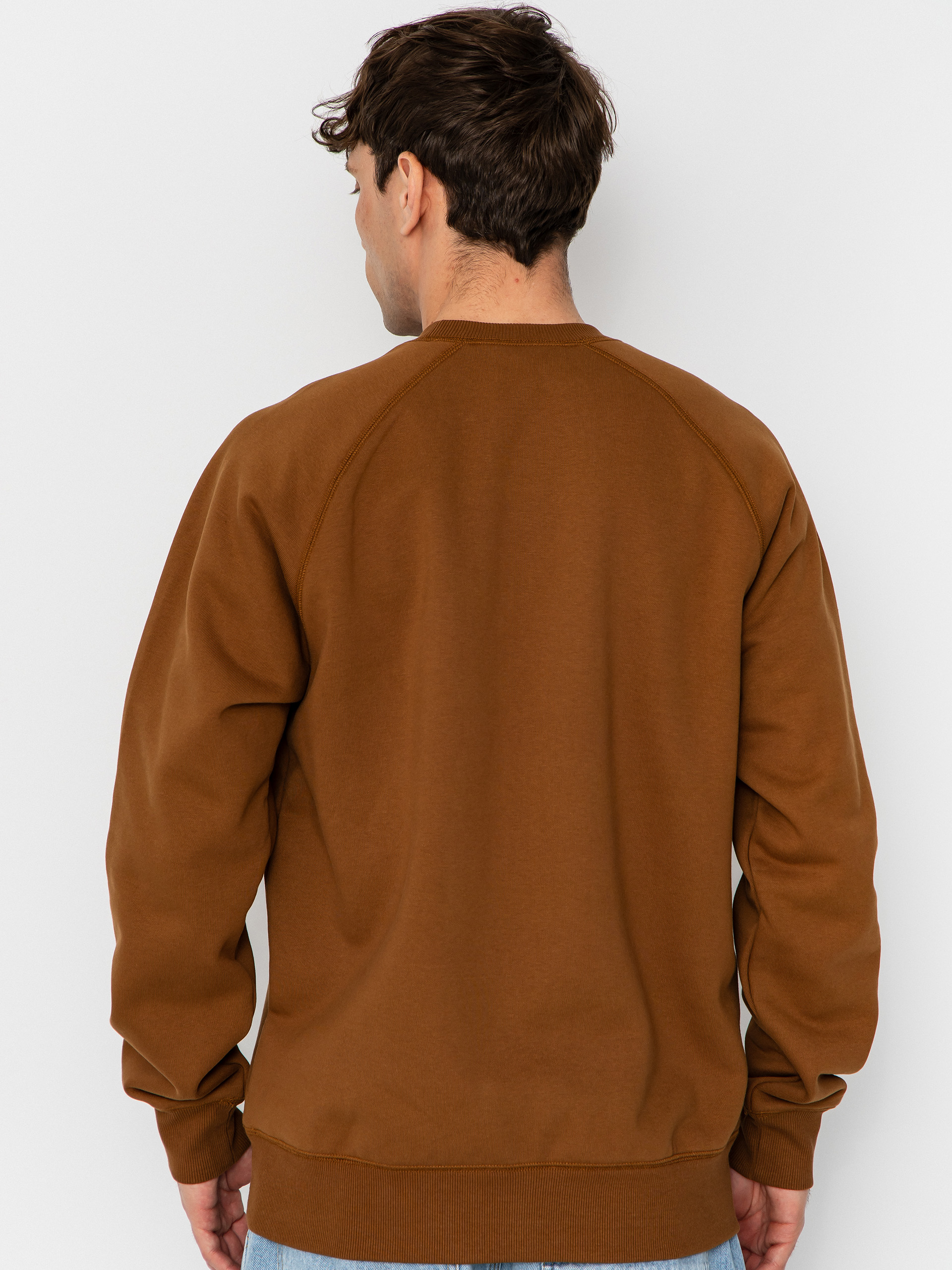 Mikina Carhartt WIP Chase (hamilton brown/gold)