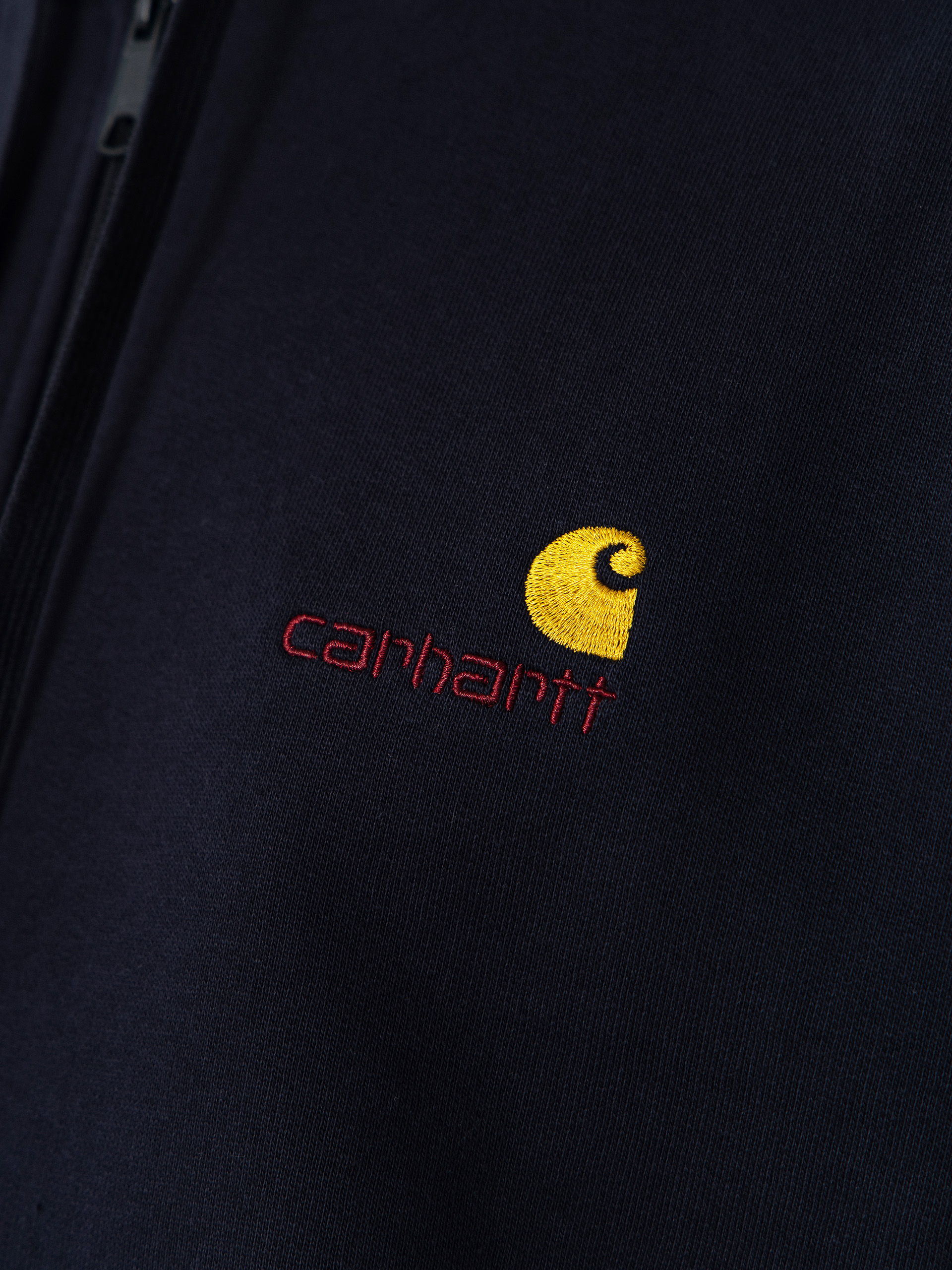 Mikina s kapucí Carhartt WIP American Script ZHD (deep night)