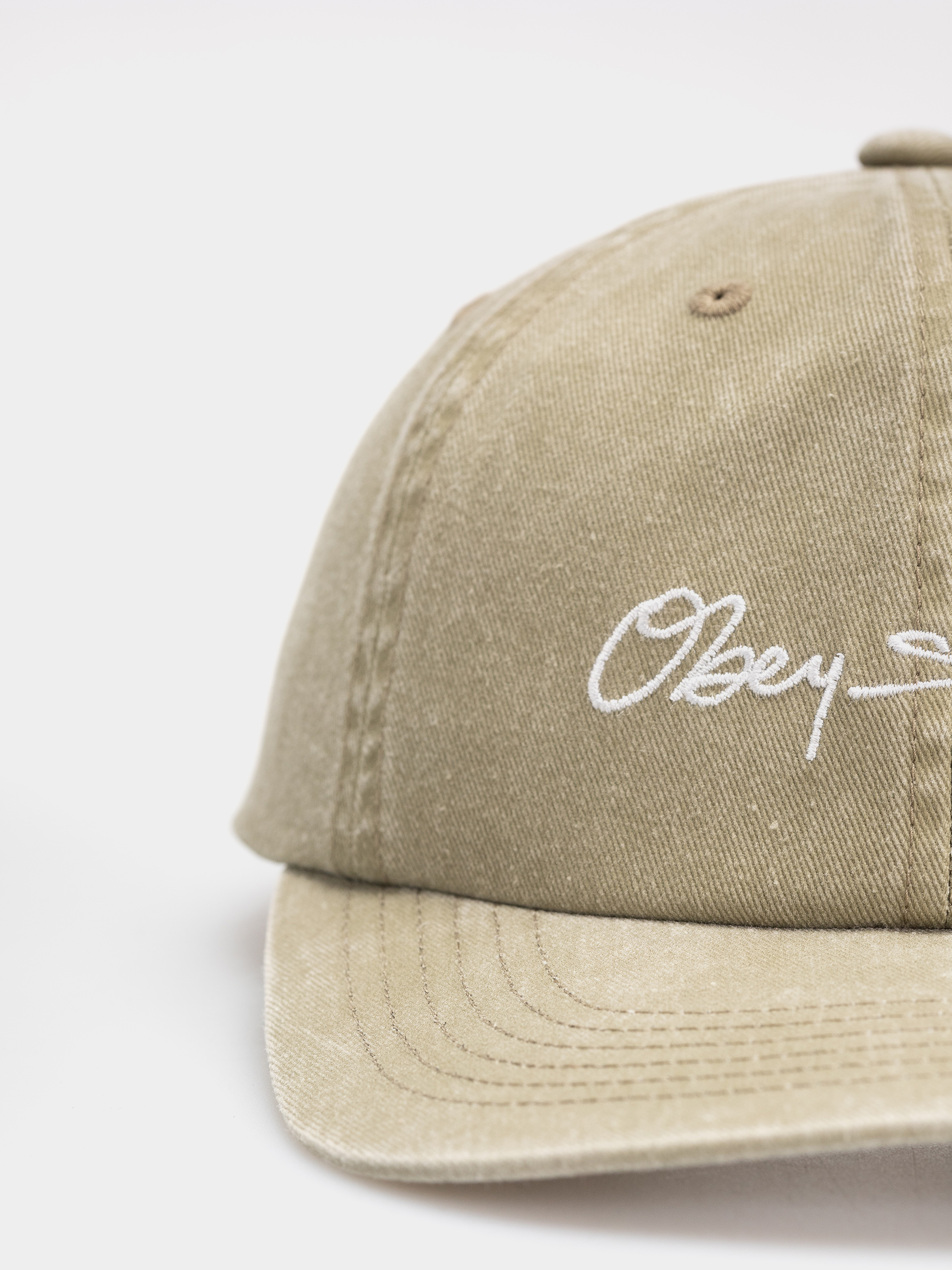 Kšiltovka  OBEY Pigment Signature (pigment khaki)