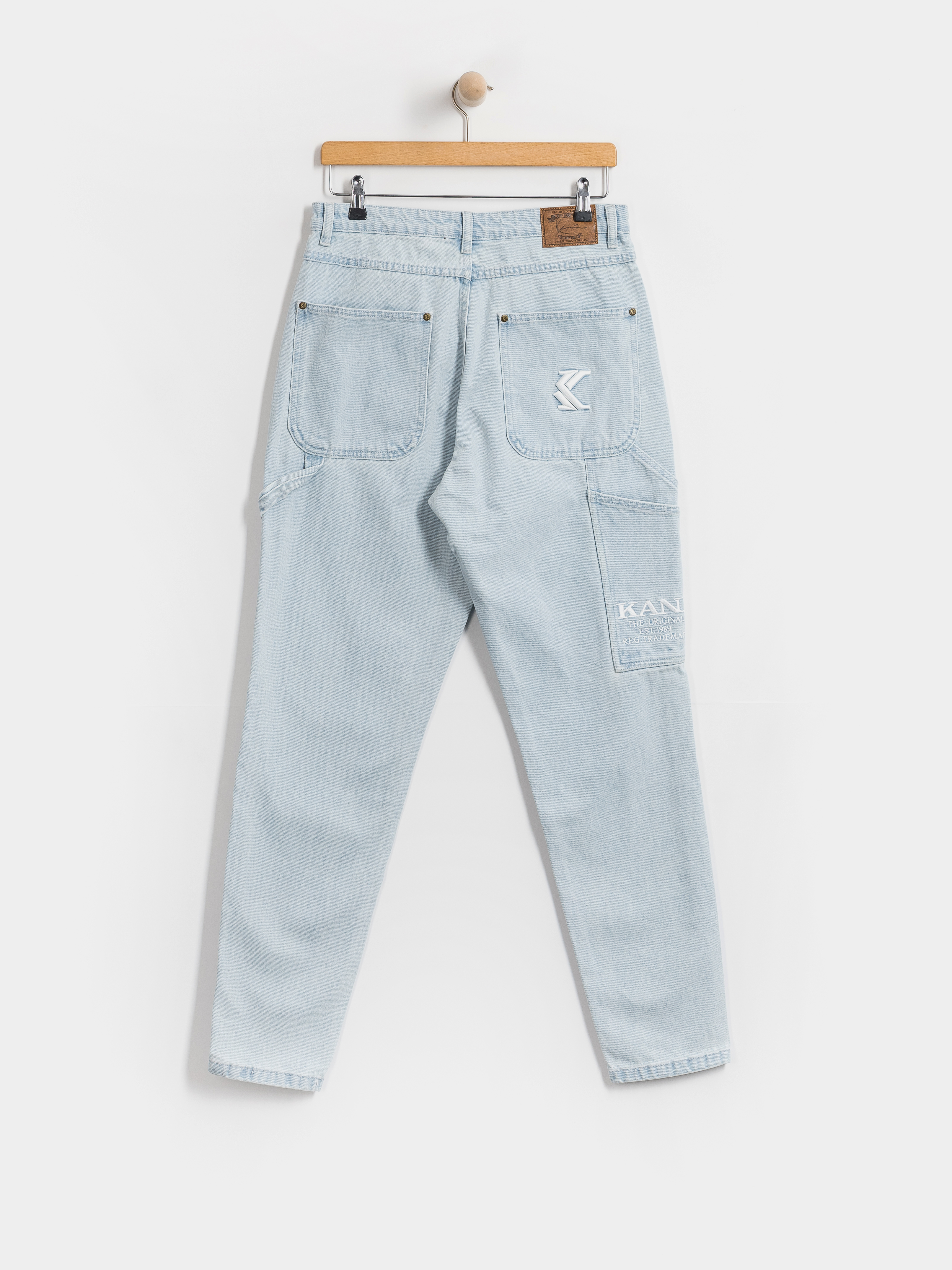 Kalhoty Karl Kani Retro Tapered Workwear Denim (bleached blue)