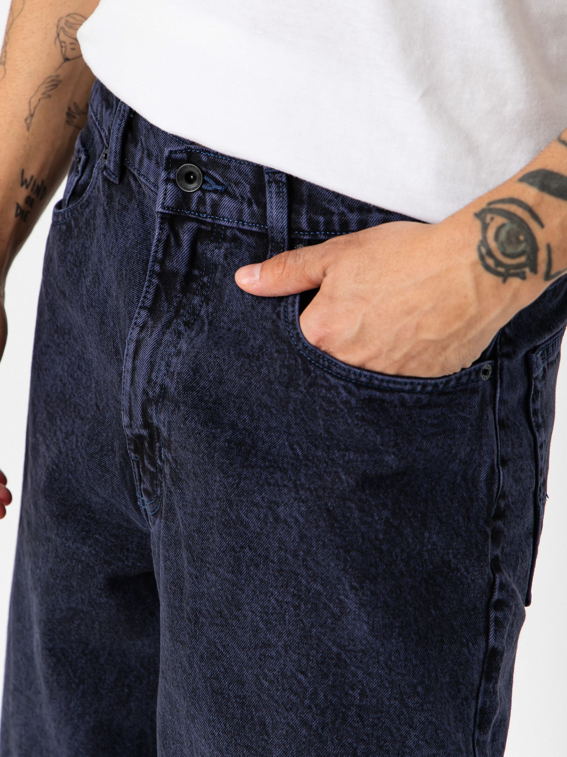 Kalhoty Vans Check 5 Baggy Acid Overdyed Denim (deep indigo)
