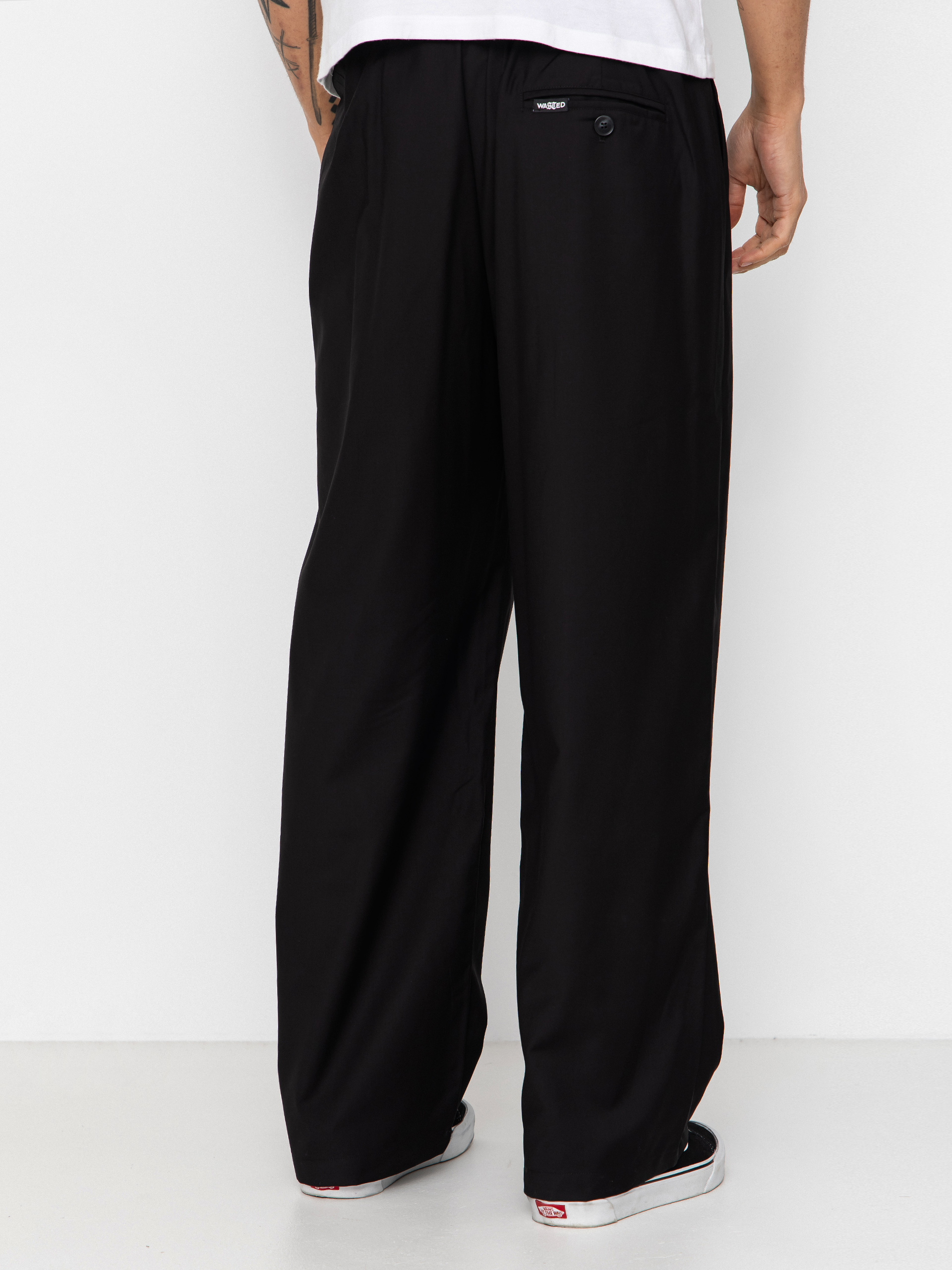 Kalhoty Wasted Paris Pleated (black)