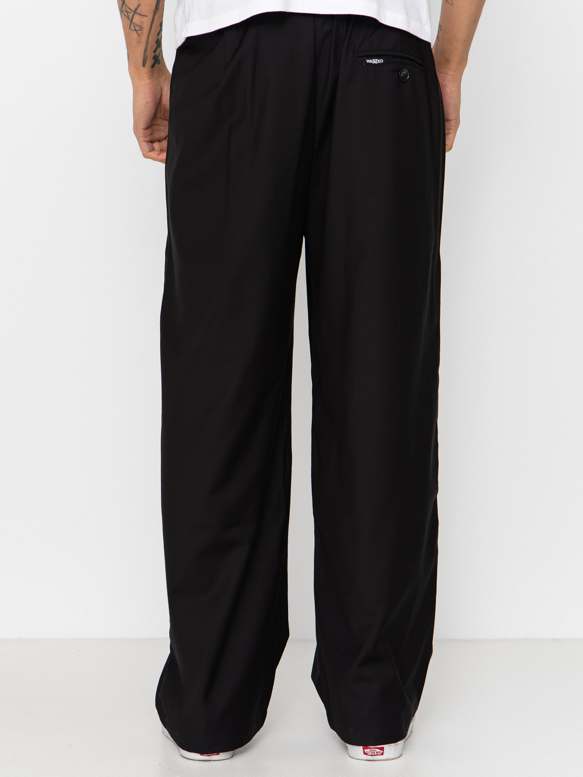Kalhoty Wasted Paris Pleated (black)