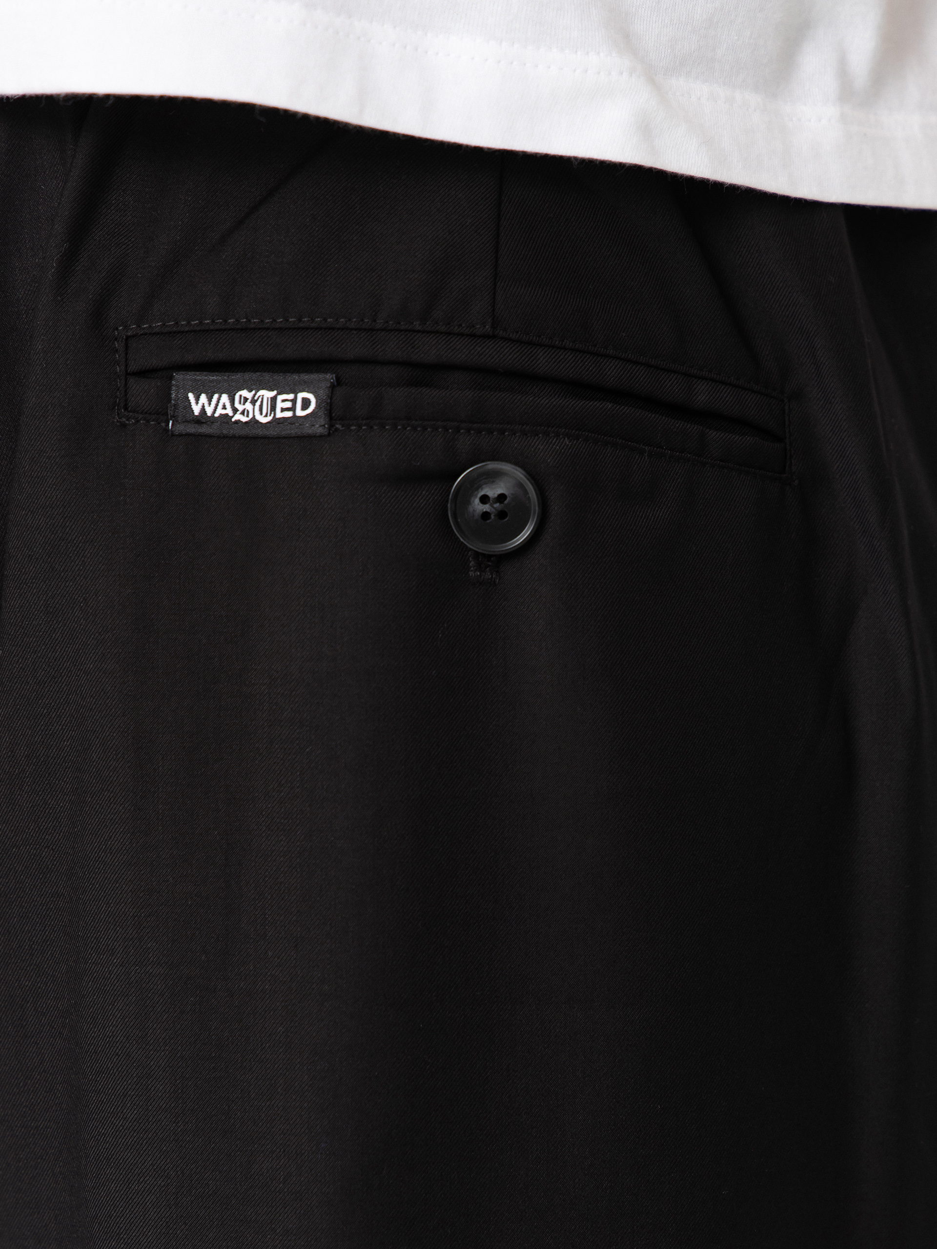 Kalhoty Wasted Paris Pleated (black)