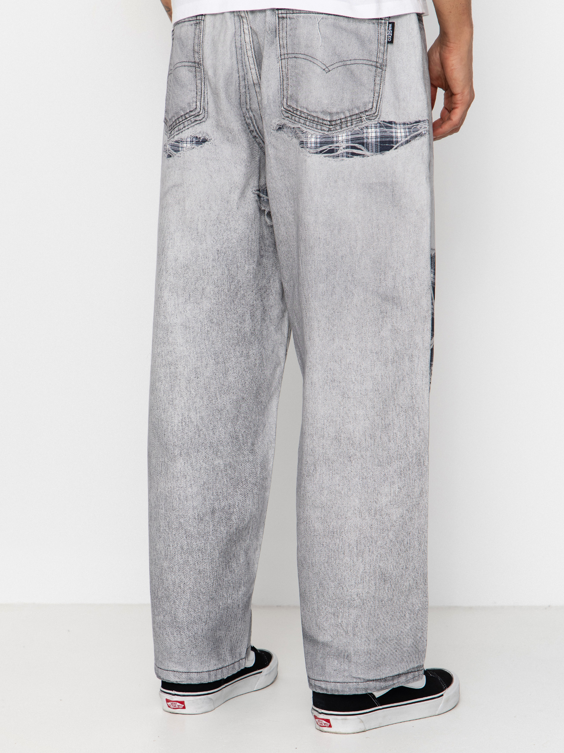 Kalhoty Wasted Paris Trompe L'Oeil Grant (faded grey)