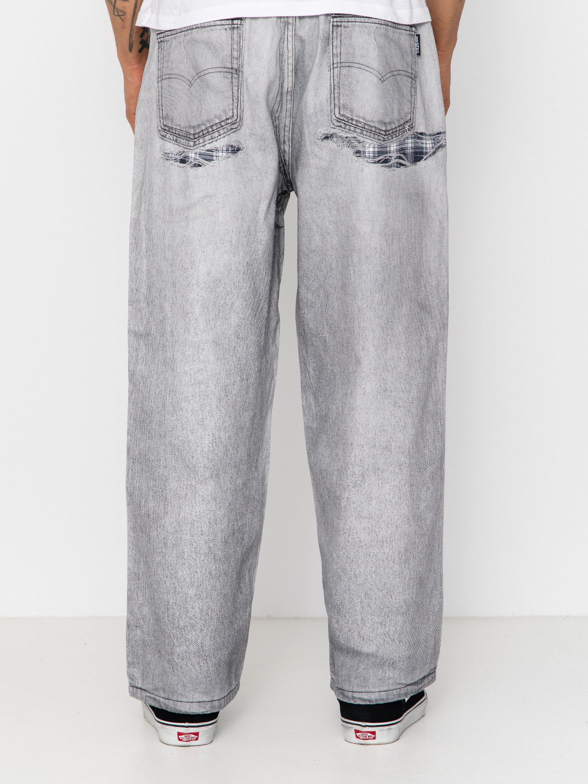 Kalhoty Wasted Paris Trompe L'Oeil Grant (faded grey)