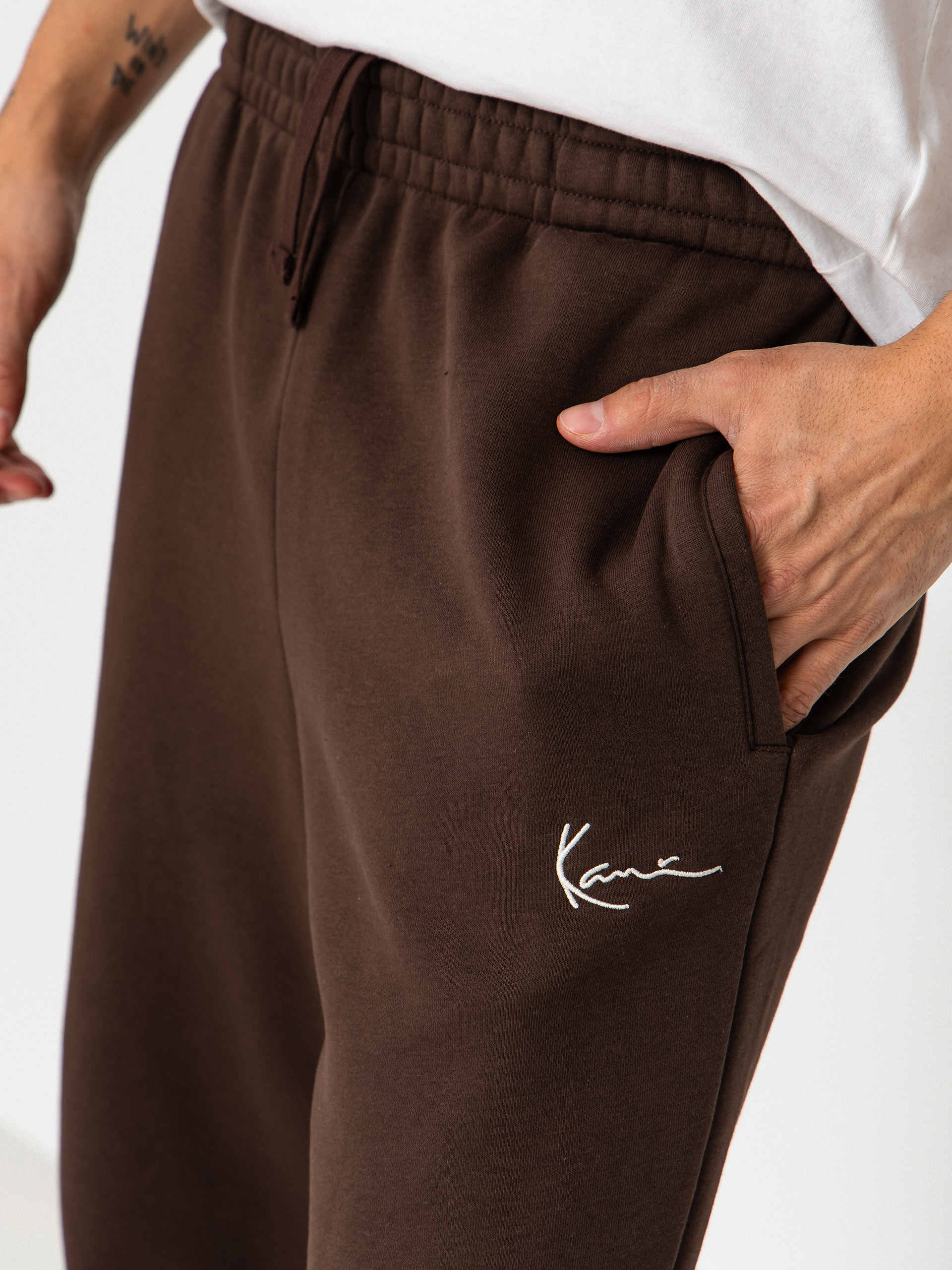 Kalhoty Karl Kani Small Signature Essential Baggy (brown)