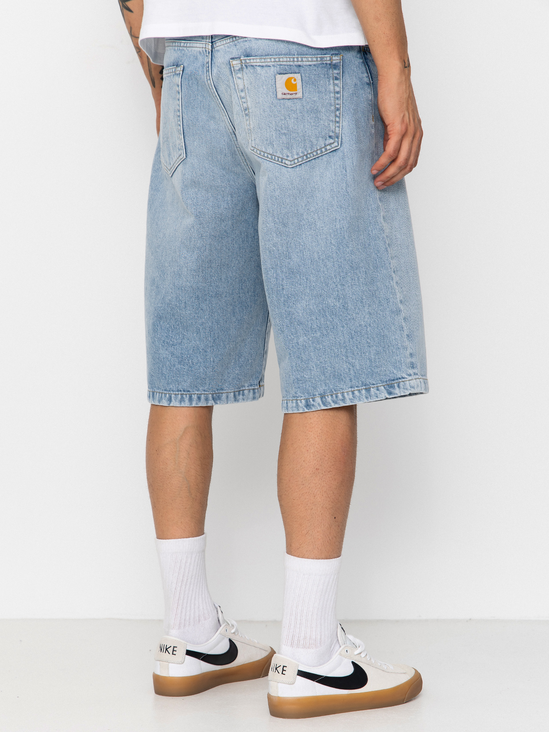Kraťasy Carhartt WIP Langdon (blue heavy worn bleached)