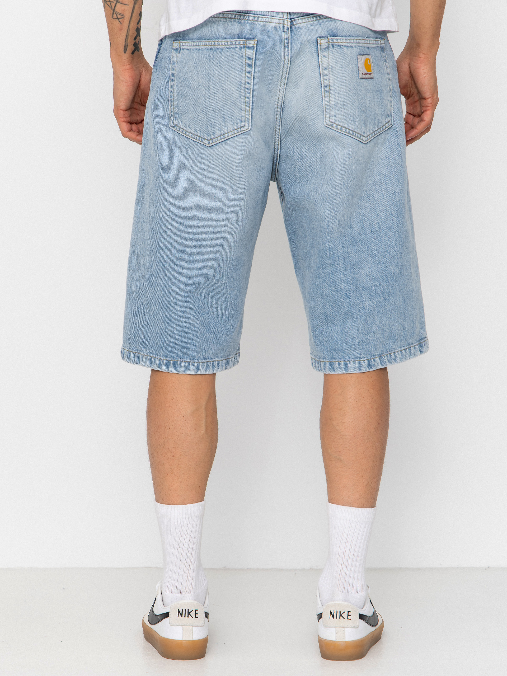 Kraťasy Carhartt WIP Langdon (blue heavy worn bleached)