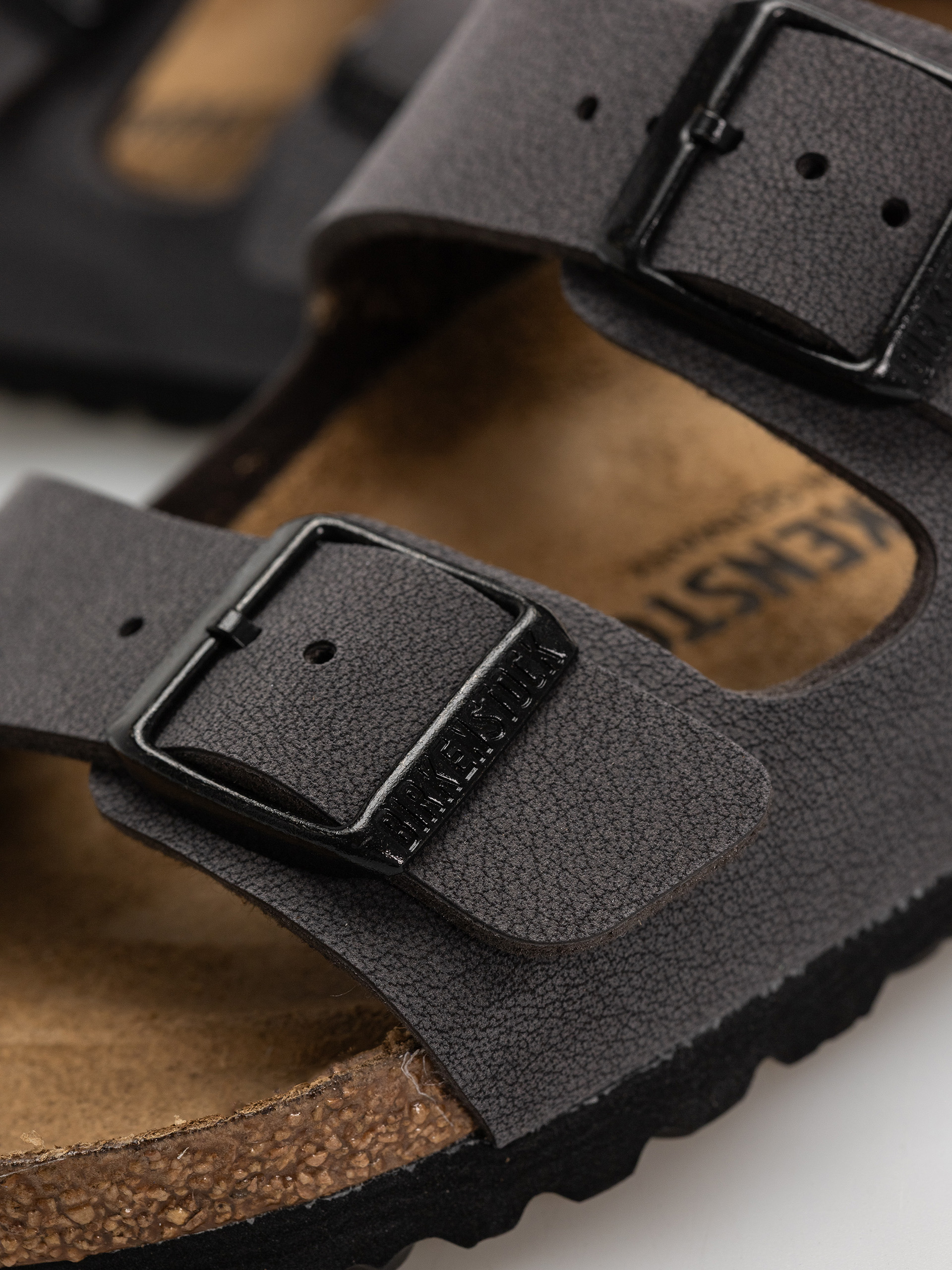 Plážovky Birkenstock Arizona Birkibuc Narrow (velvet gray/black)