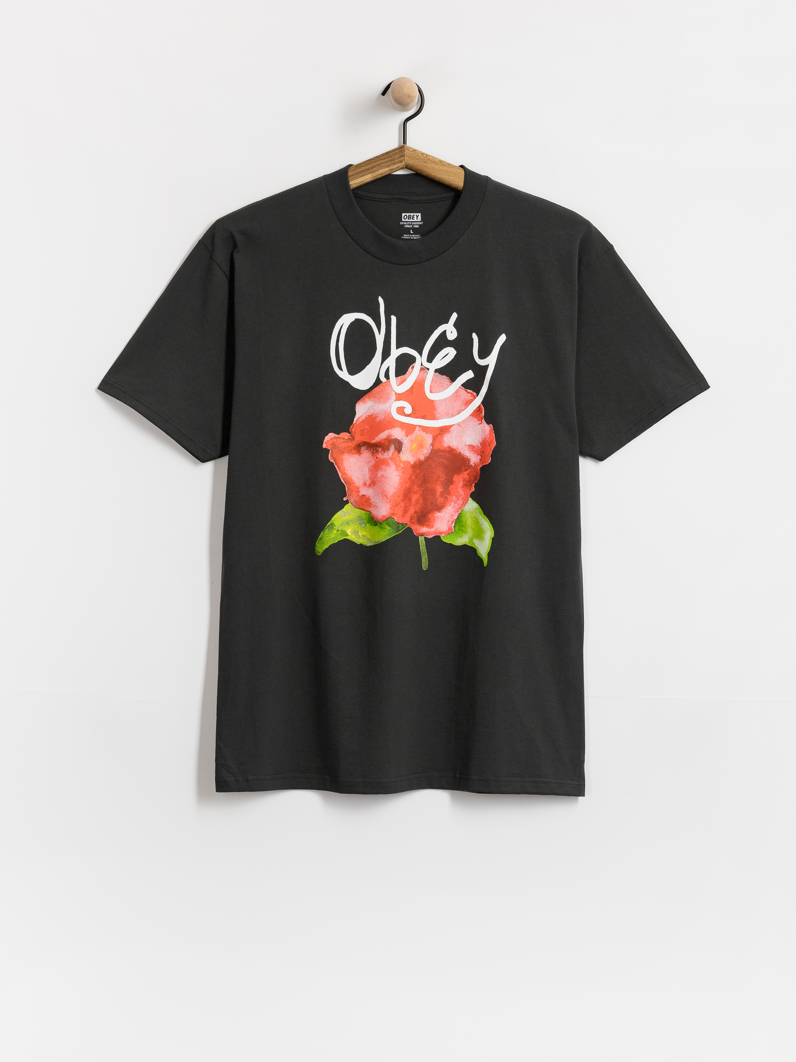 Triu010dko OBEY Watercolor Poppy (vintage black)