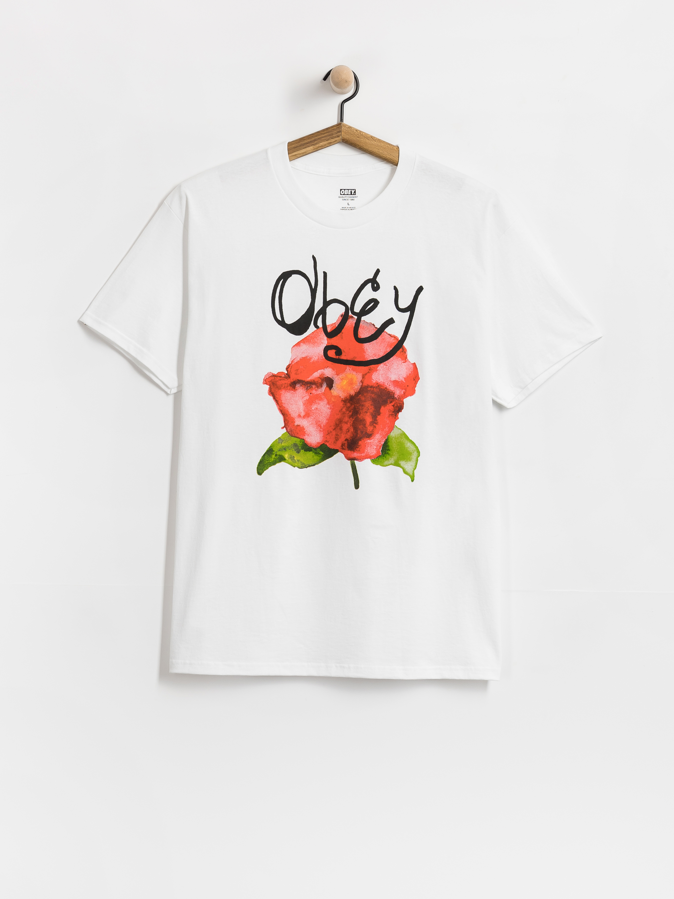 Tričko OBEY Watercolor Poppy (white)