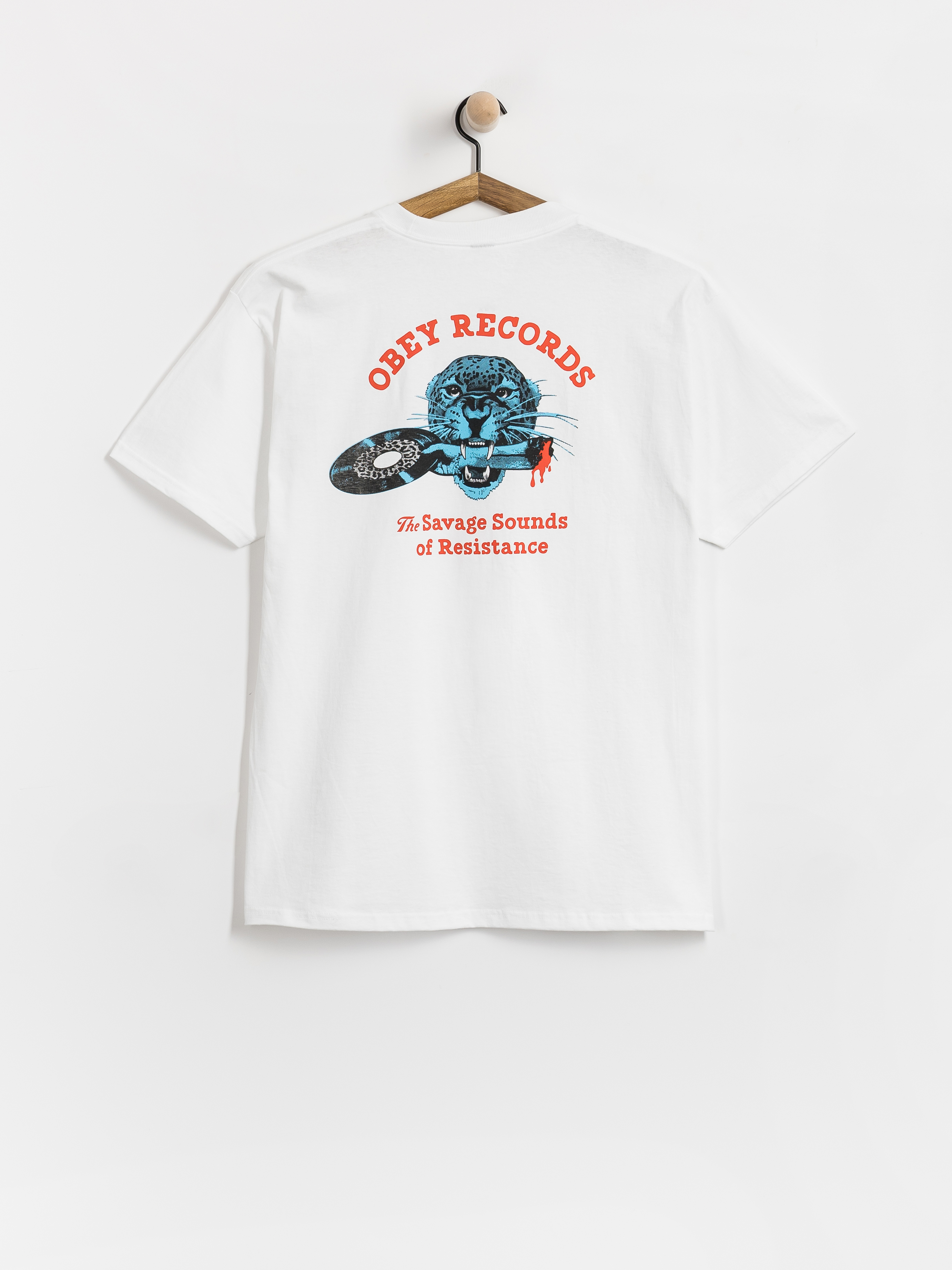 Tričko OBEY Savage Sounds Leopard (white)