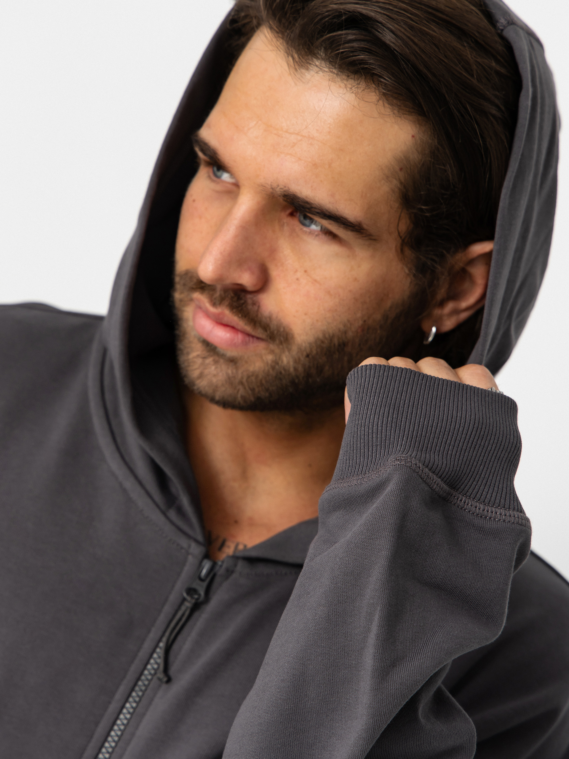 Mikina s kapucí The North Face Essential Oversize ZHD (anthracite grey)