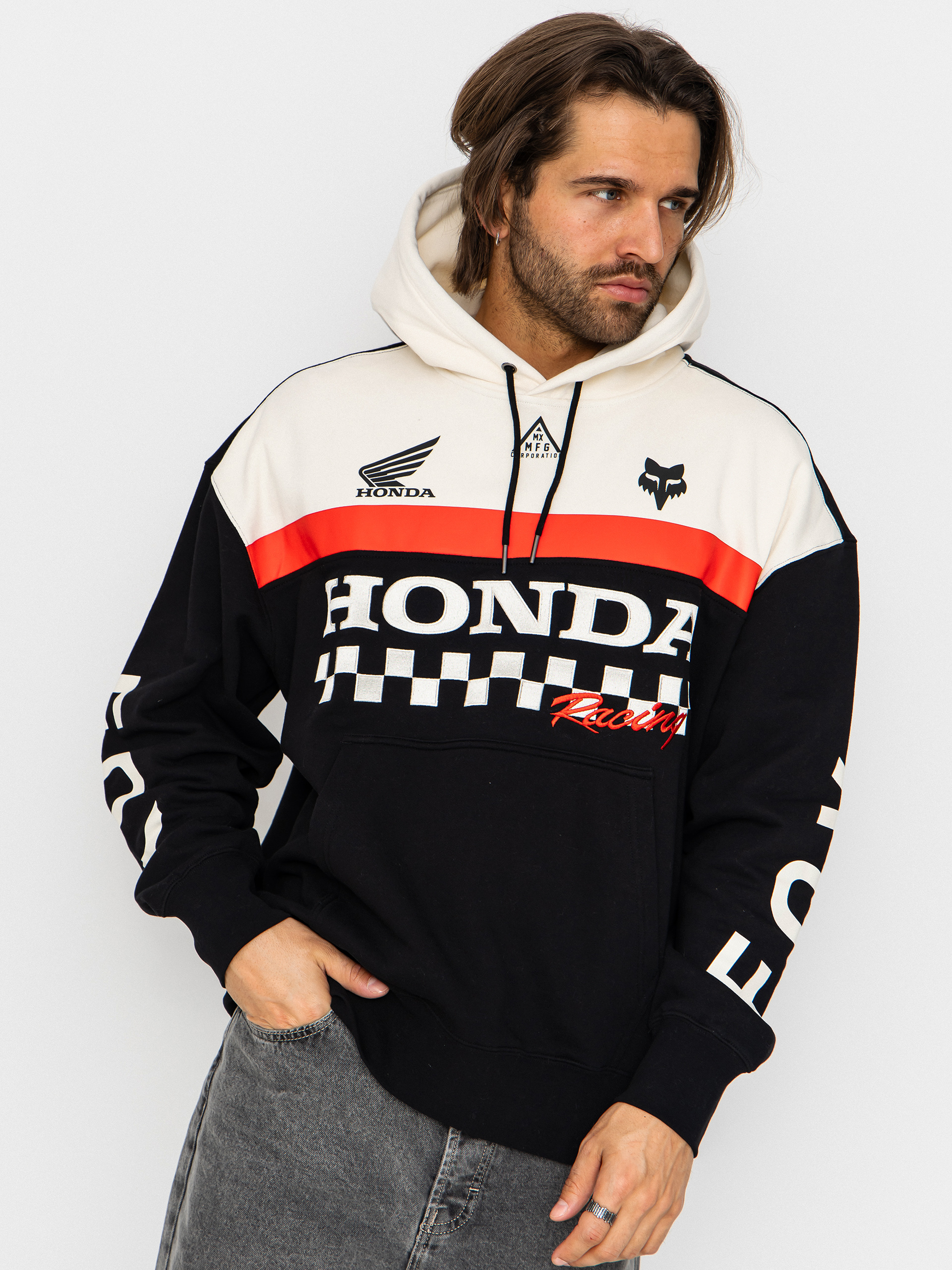 Mikina s kapucí Fox Honda Heavyweight HD (black)