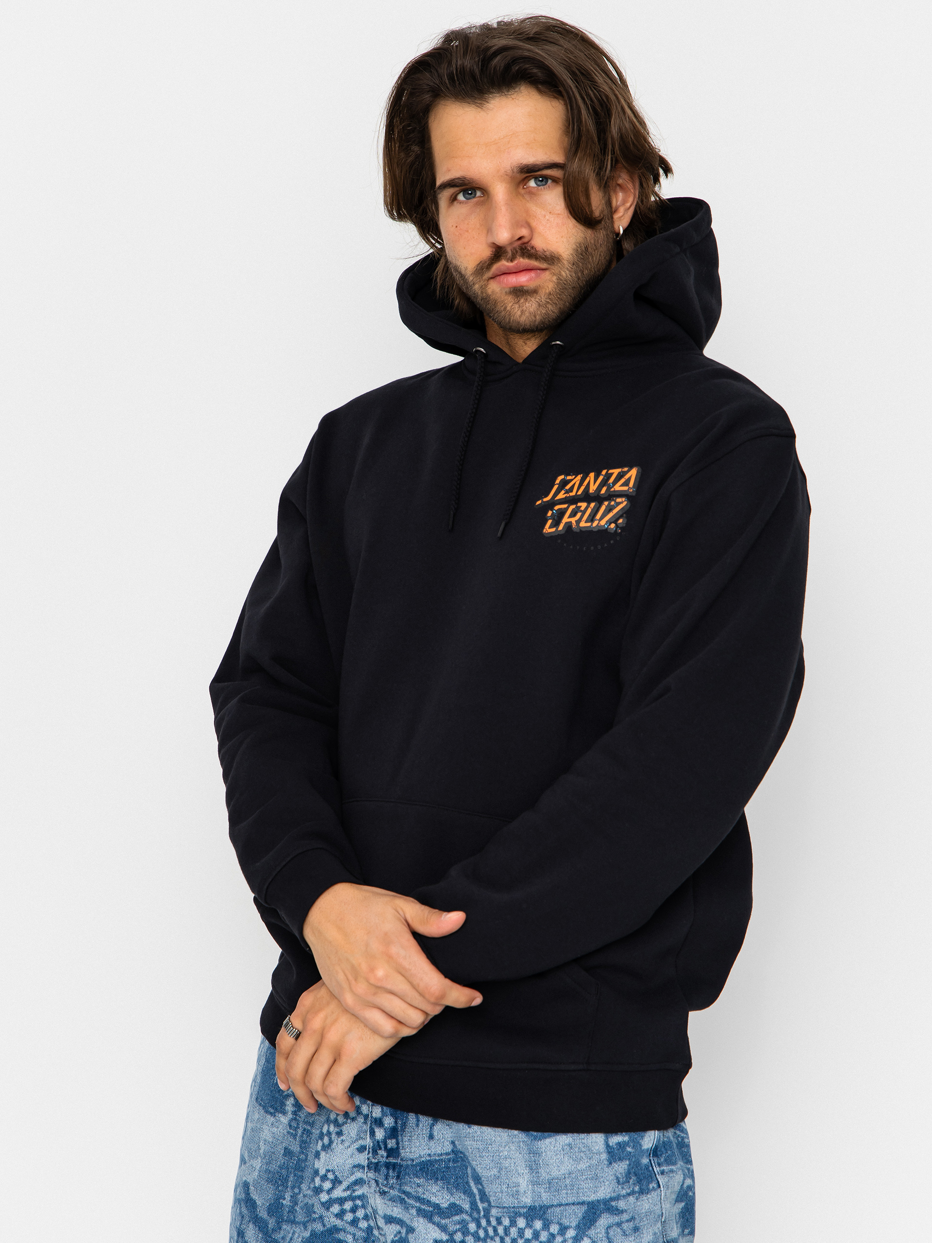 Mikina s kapucí Santa Cruz Roskopp Screaming Five HD (black)
