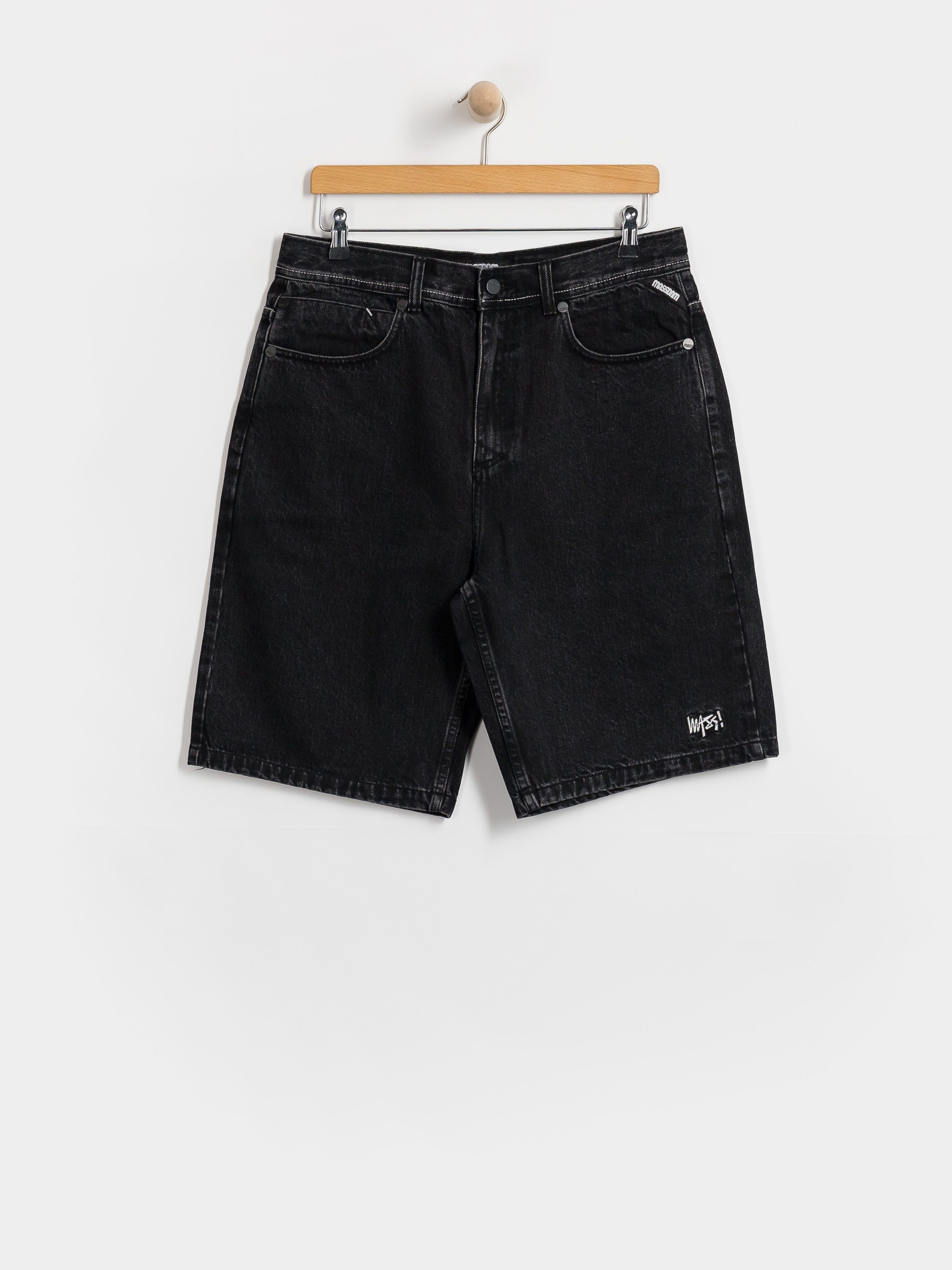 Kraťasy MassDnm Jeans Higher (black washed)