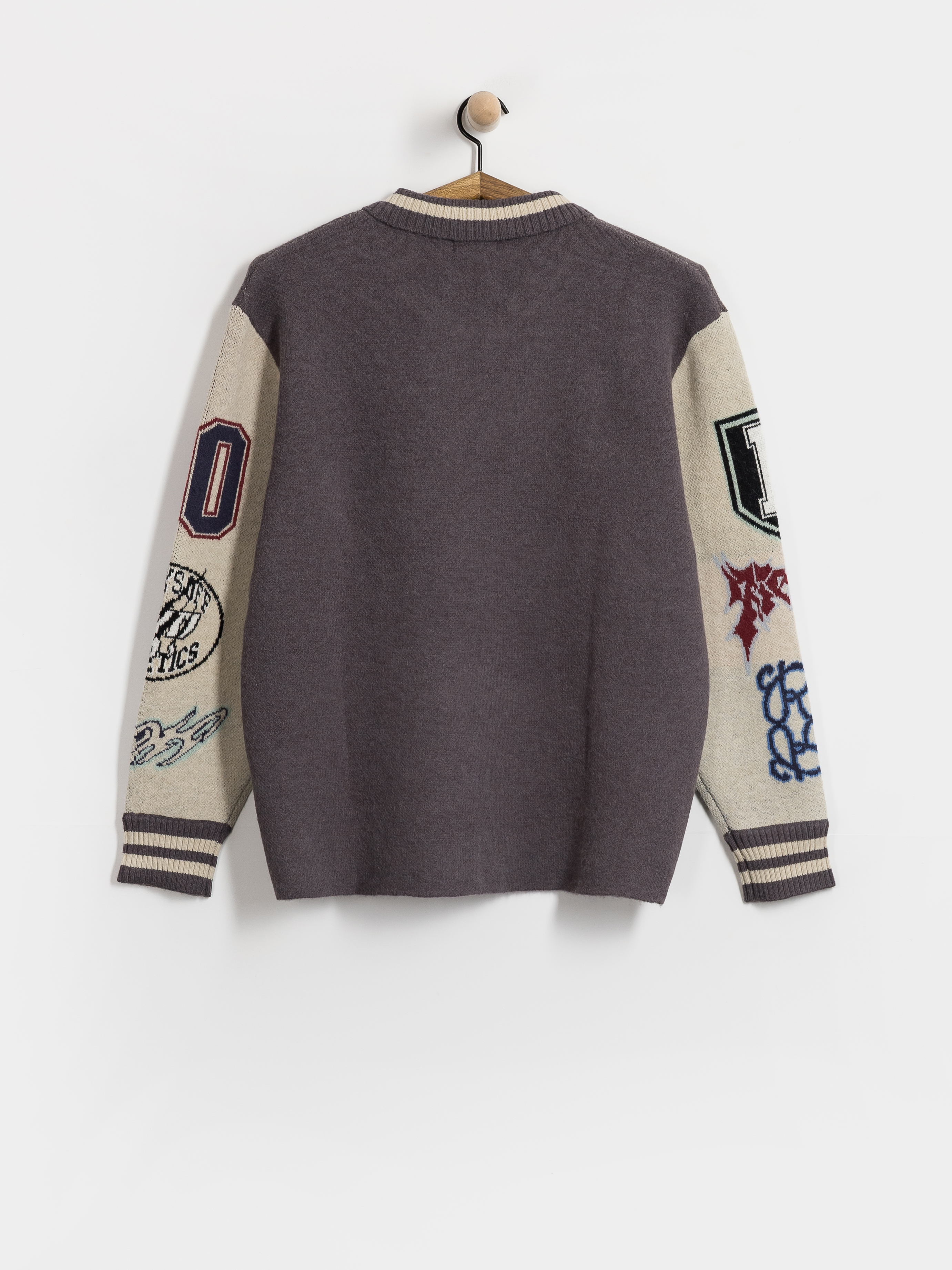 Svetr RipNDip Run It Up Knit (charoal cream)