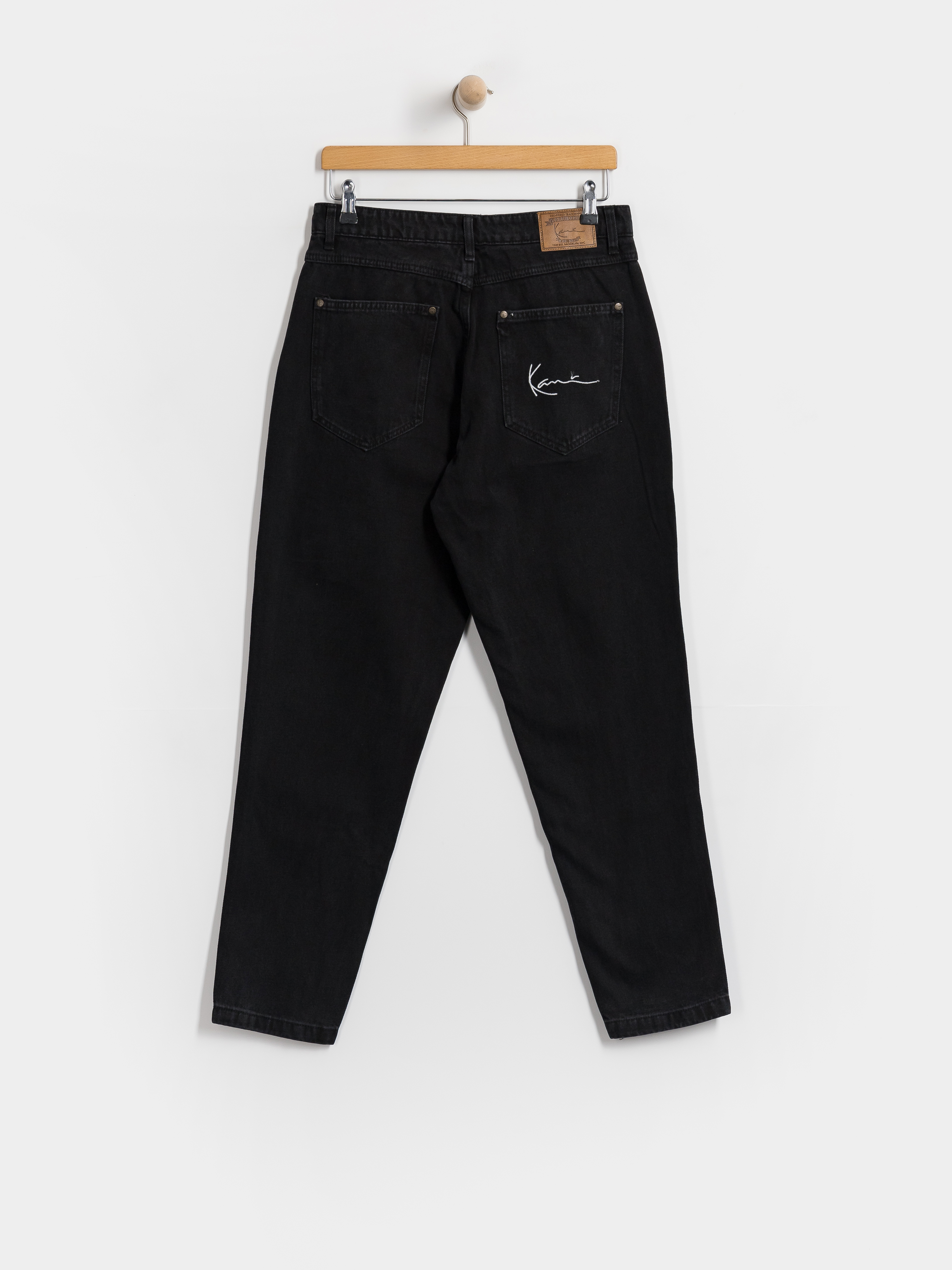 Kalhoty Karl Kani Small Signature Tapered Five Pocket Denim (black)