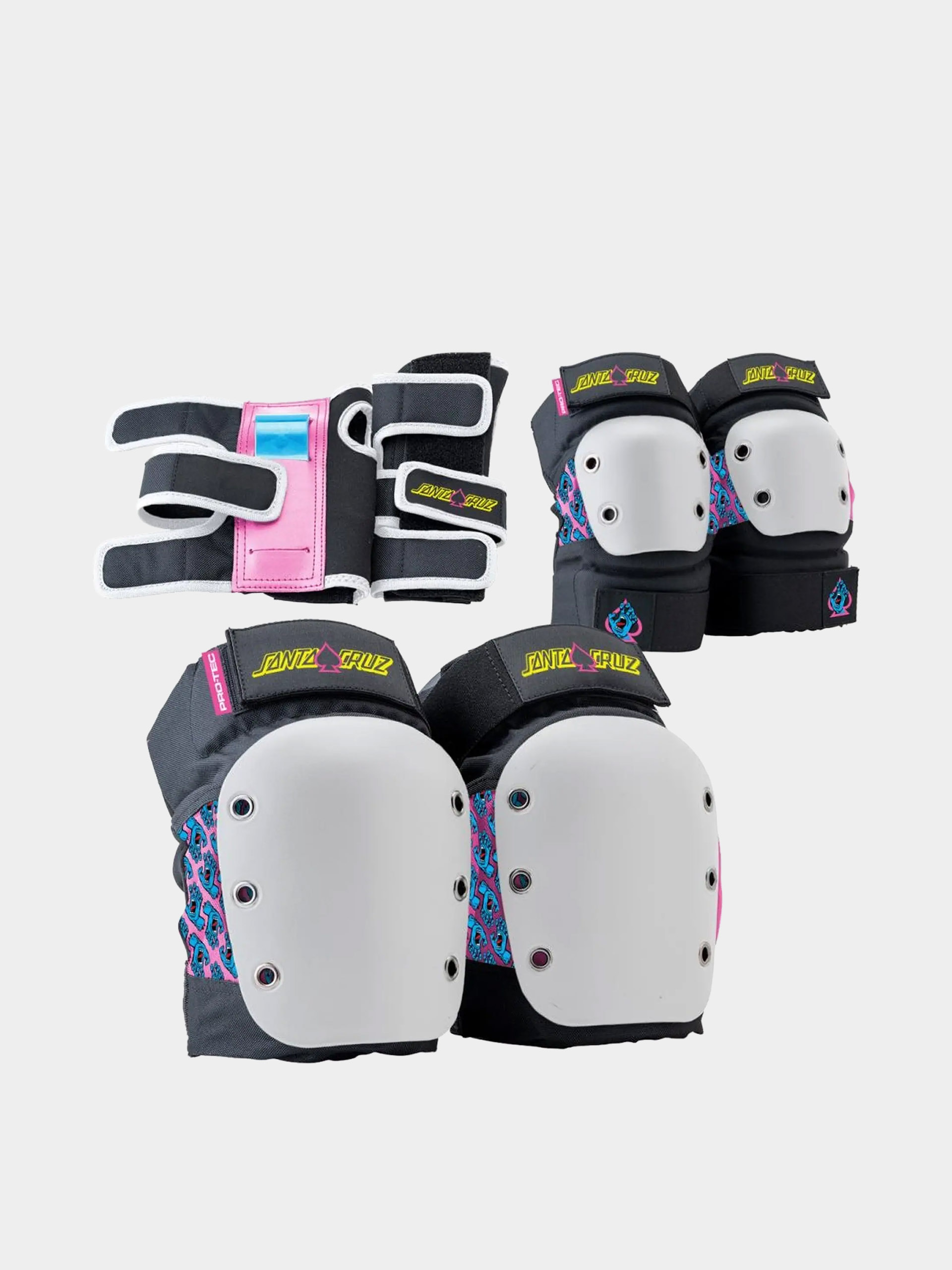 Chrániče Pro Tec Street 3 Pk Pad Set Santa Cruz (black/white/pink)