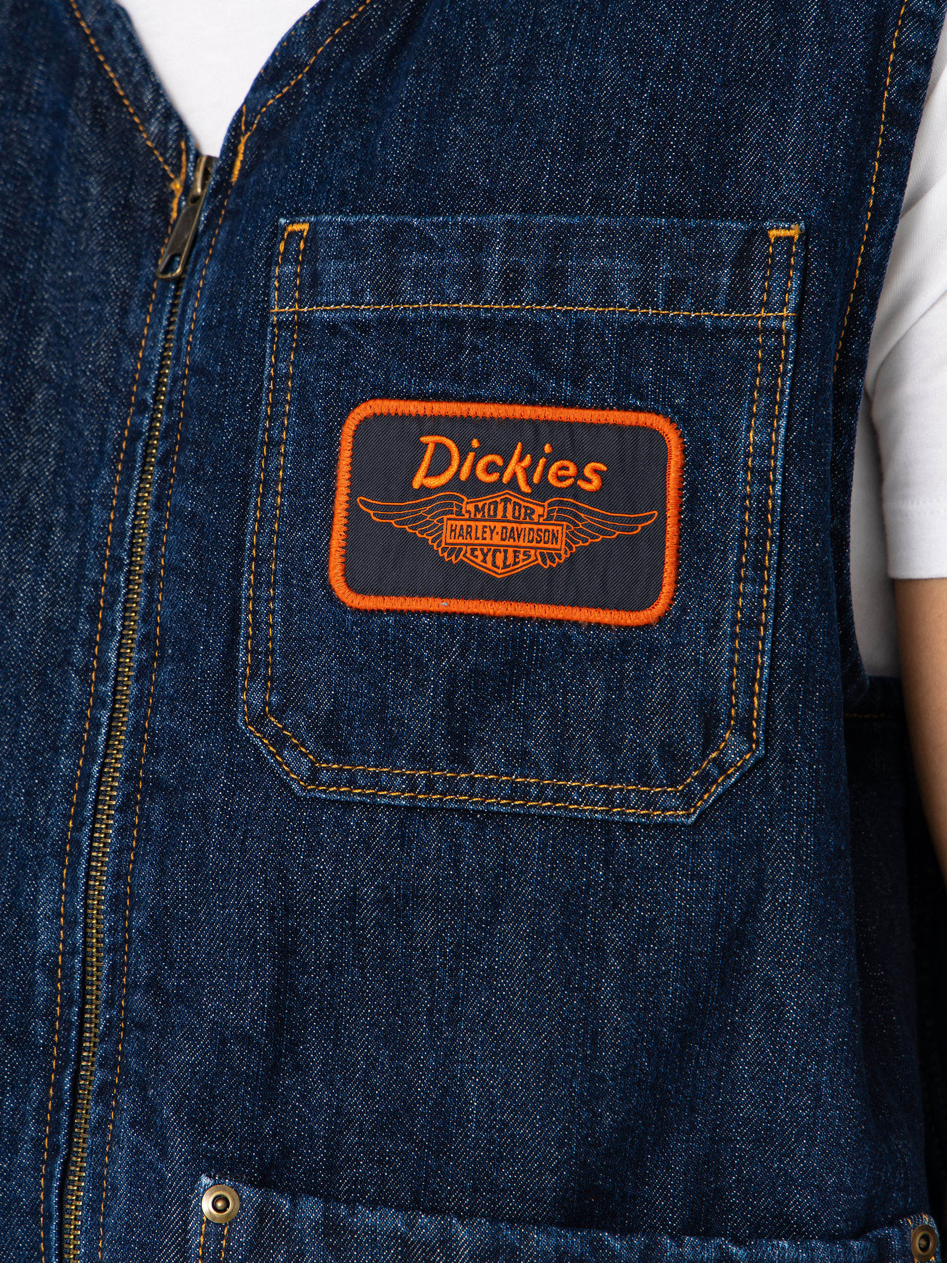 vesta Dickies X Harley Davidson Denim (rinsed indigo blue)