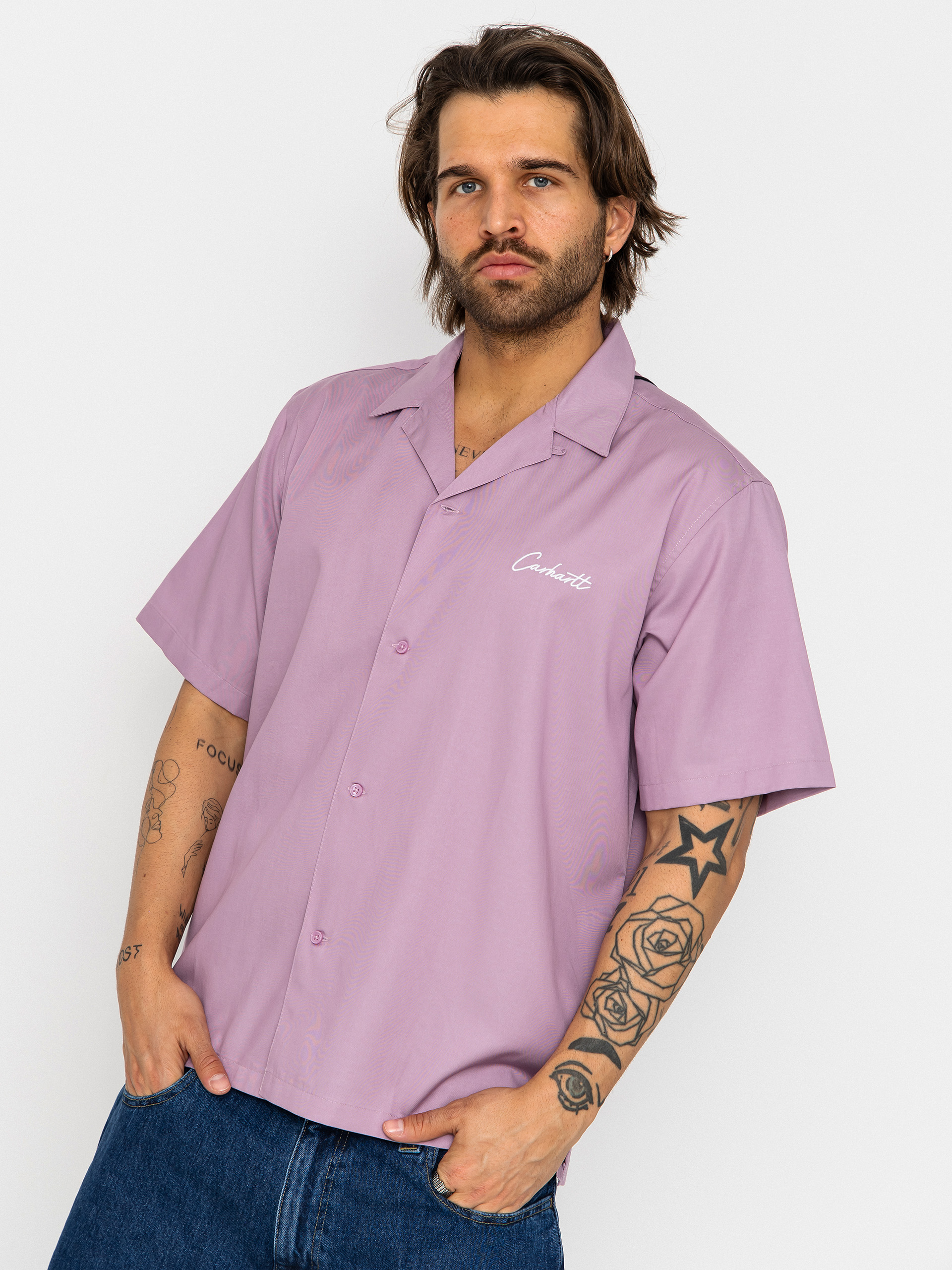 Košile Carhartt WIP Delray (gentle purple/white)