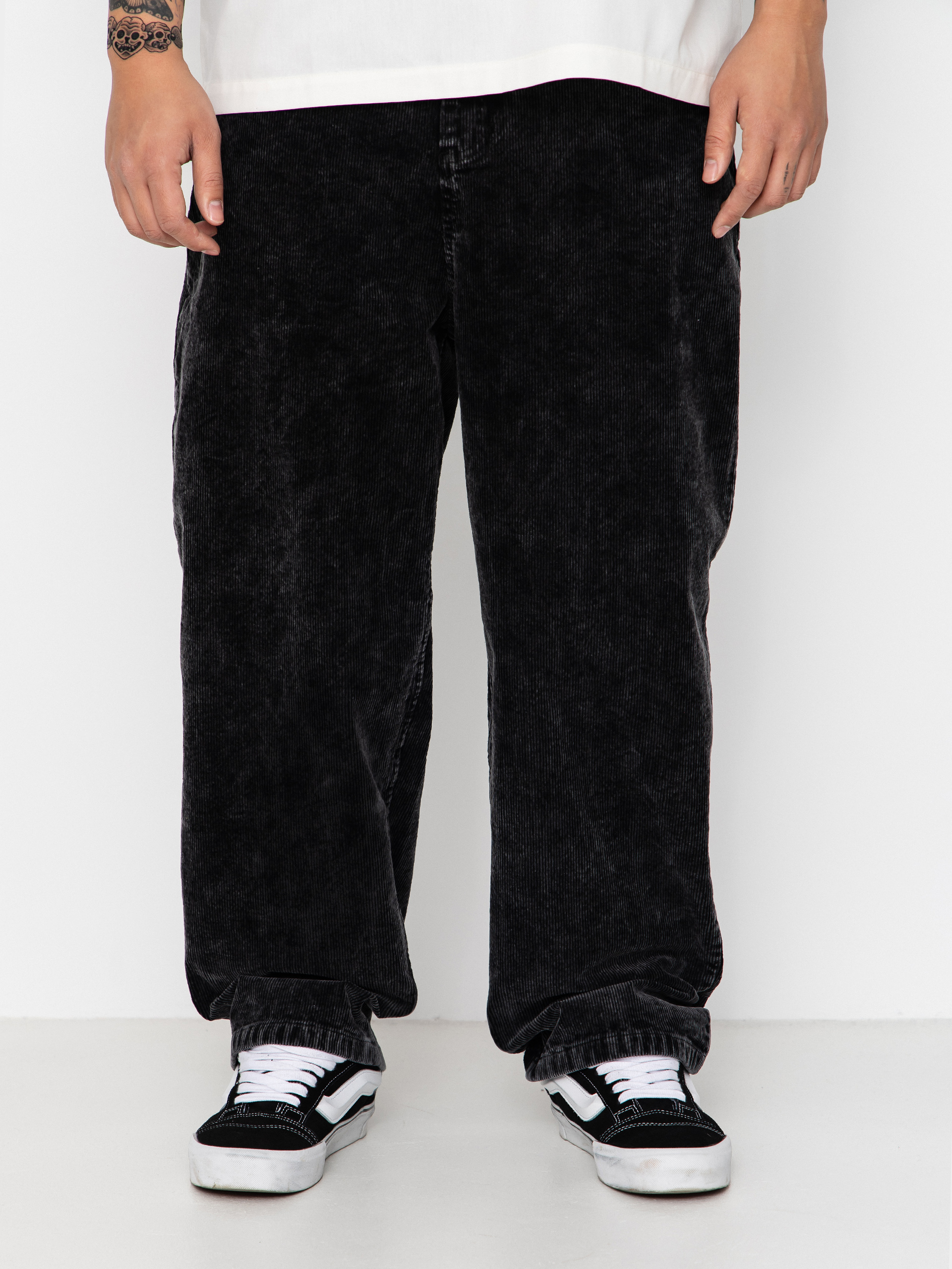 Kalhoty Wasted Paris Faded Corduroy Casper (faded black)
