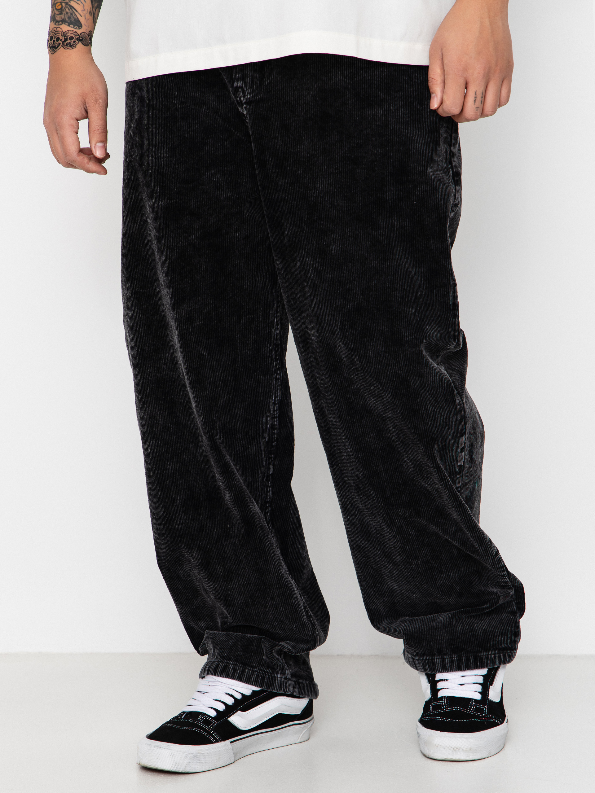 Kalhoty Wasted Paris Faded Corduroy Casper (faded black)