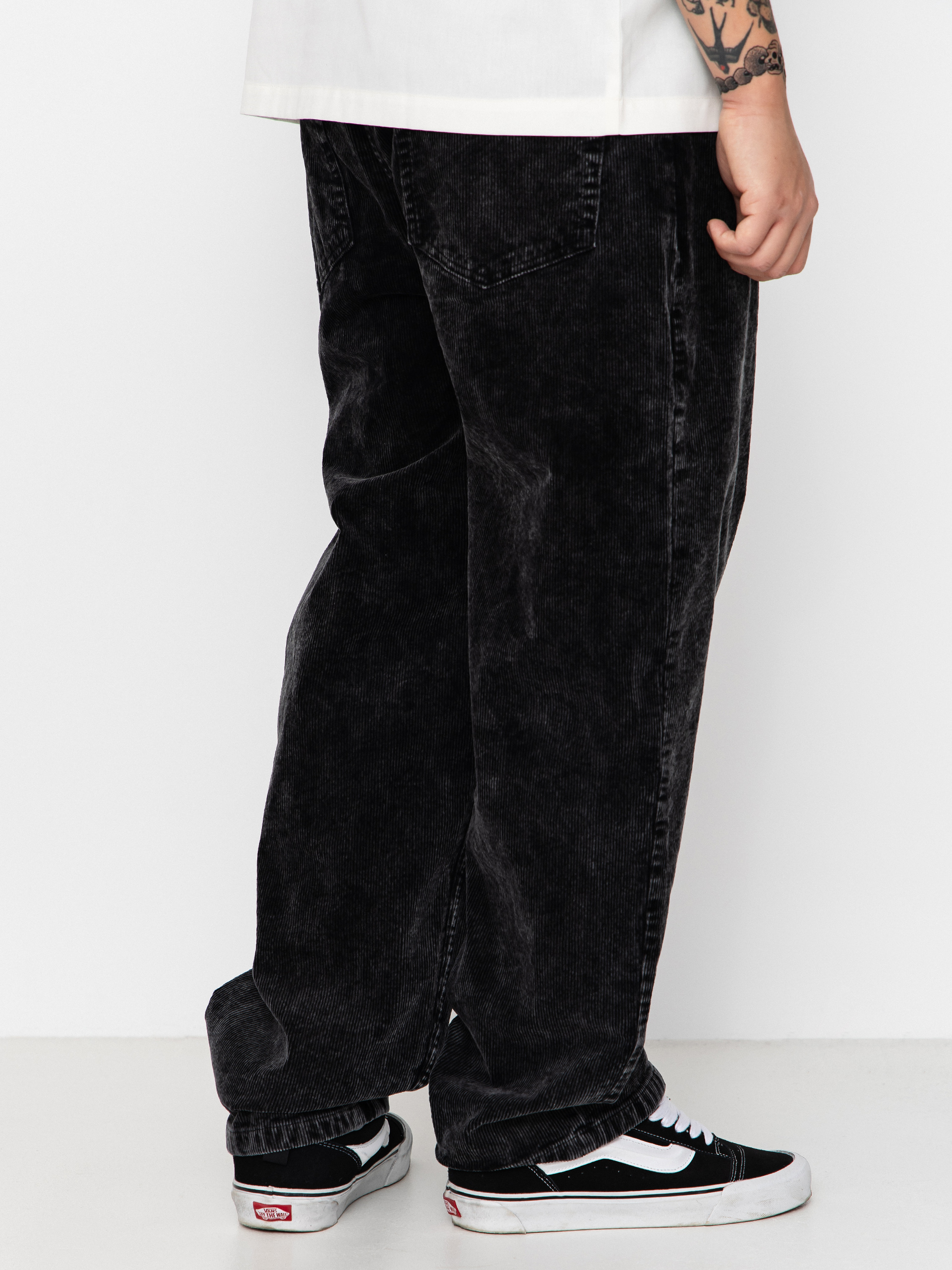 Kalhoty Wasted Paris Faded Corduroy Casper (faded black)