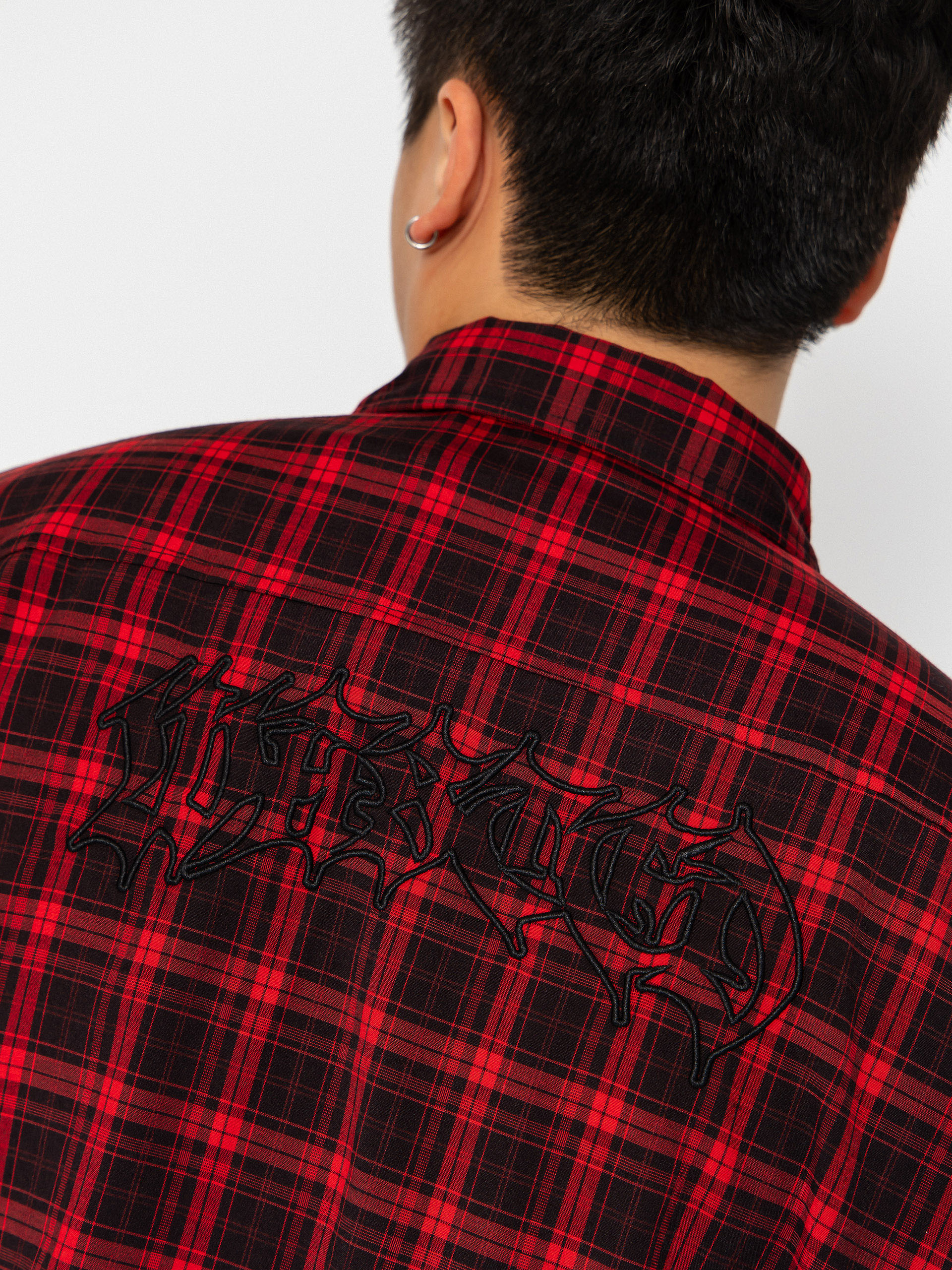 Košile Wasted Paris Tartan Age Shirt (fire red/black)