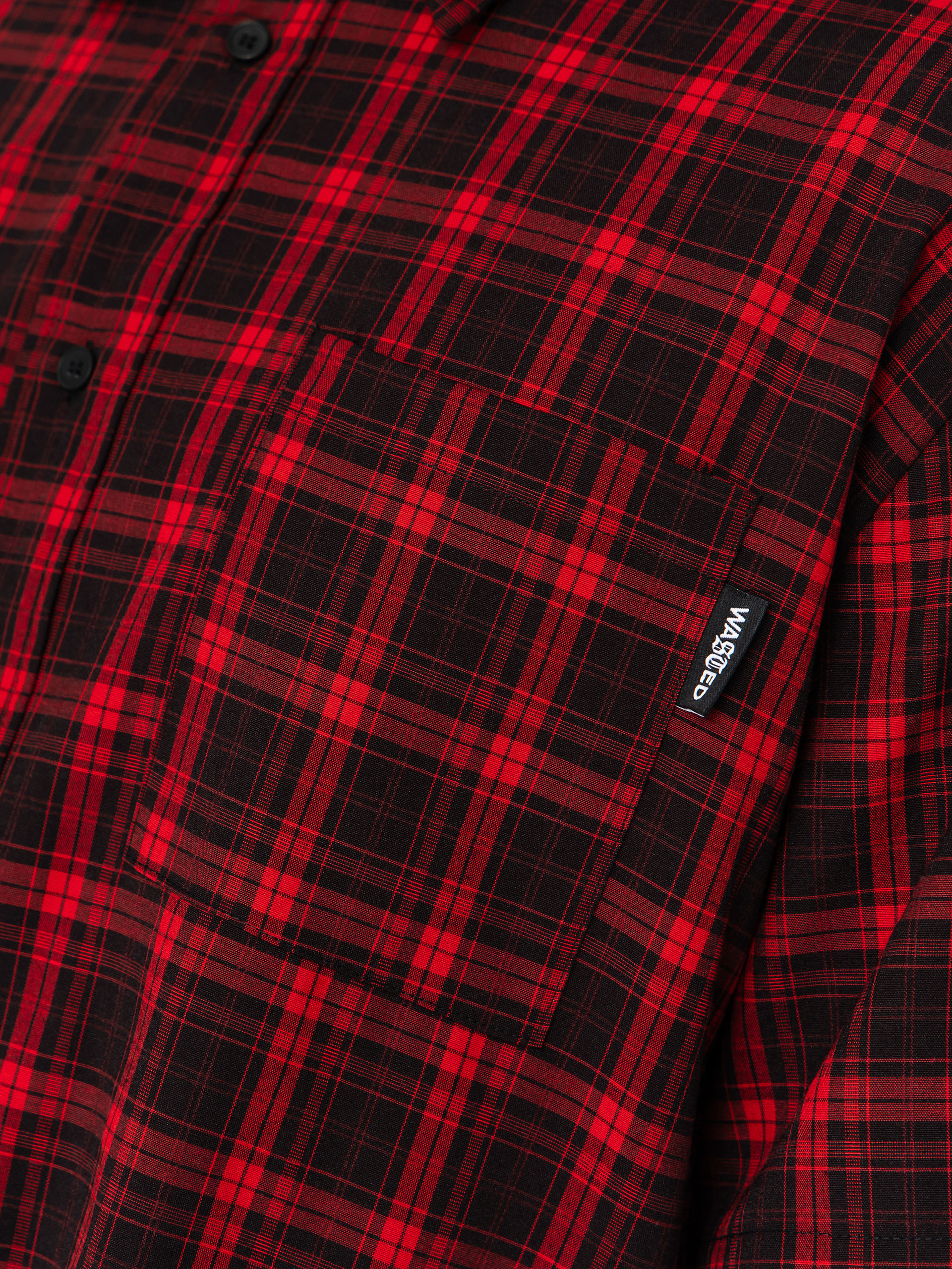 Košile Wasted Paris Tartan Age Shirt (fire red/black)