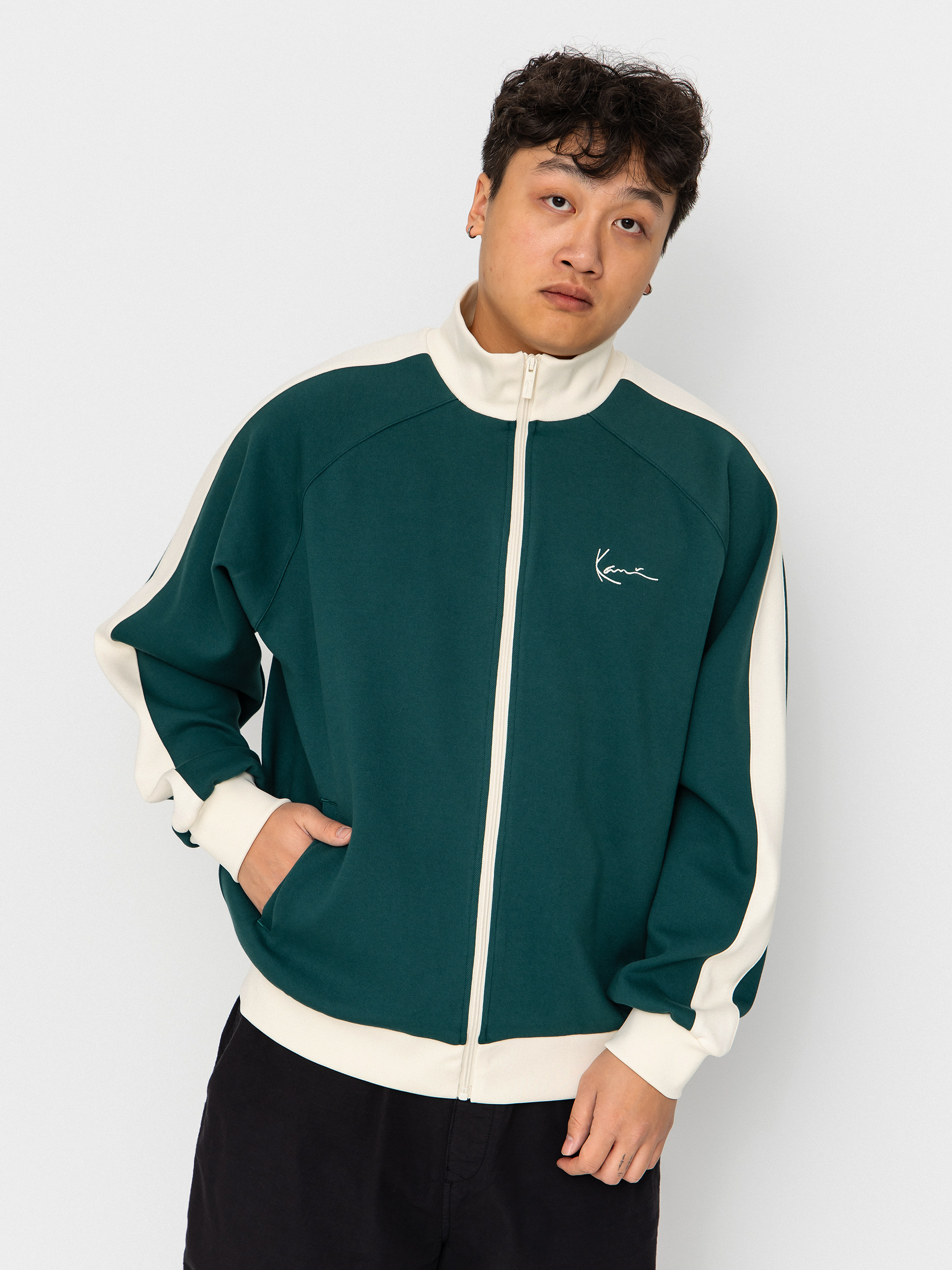 Mikina Karl Kani Signature Sidestripe Pique (green)