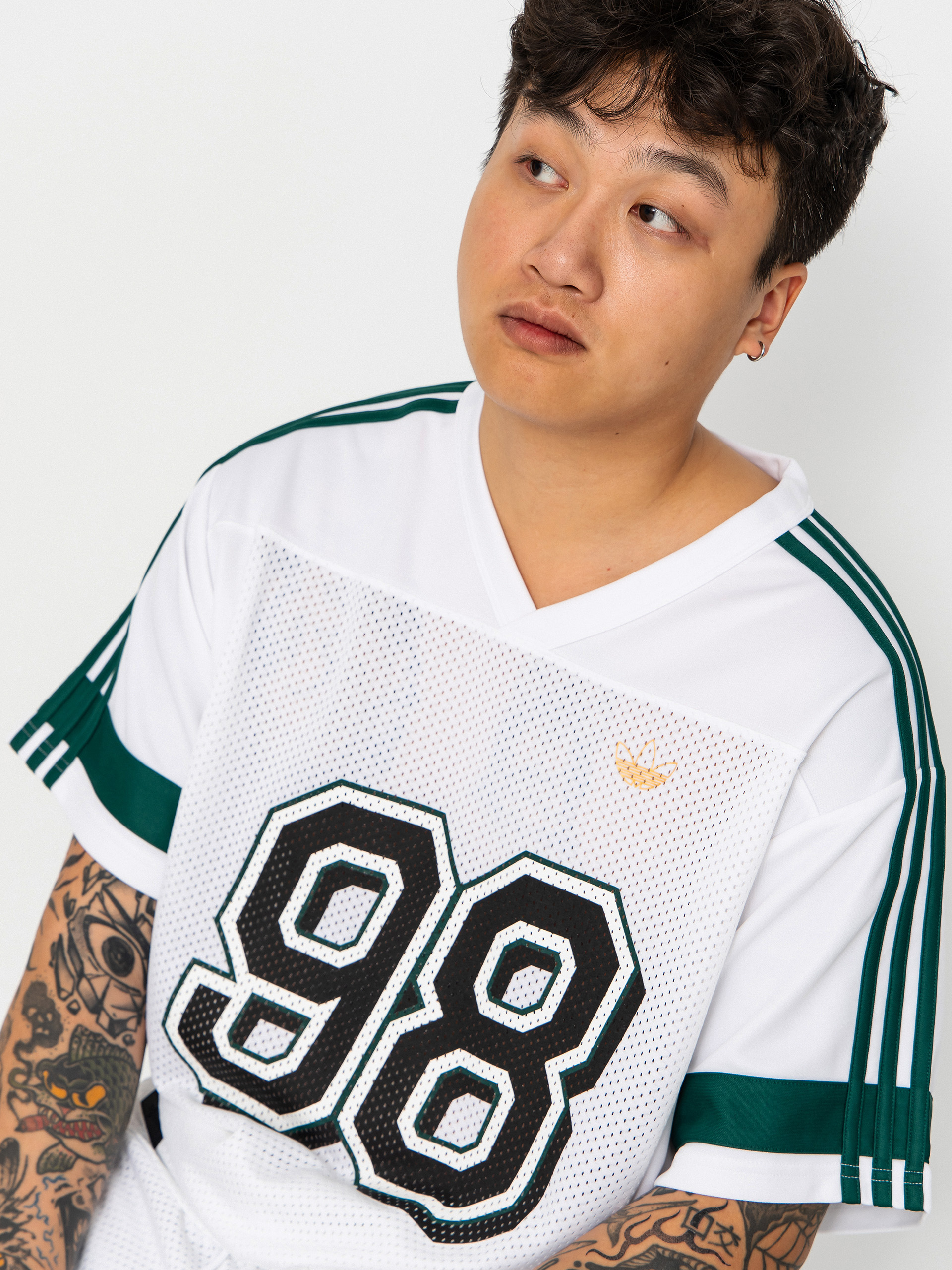 Tričko adidas Tyshawn Jrsy (white/cgreen)