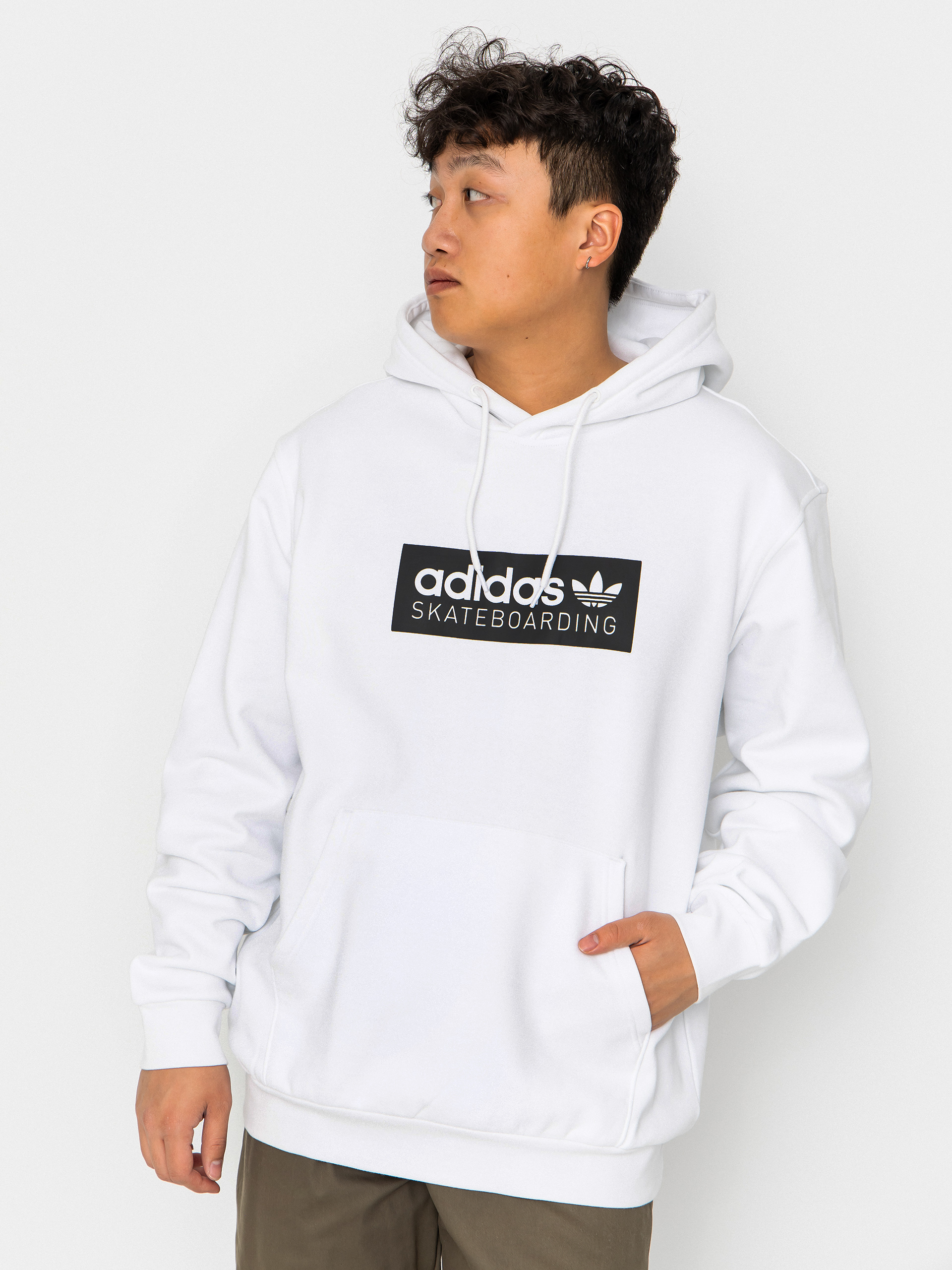 Mikina s kapucu00ed adidas Skt Logo HD (white)