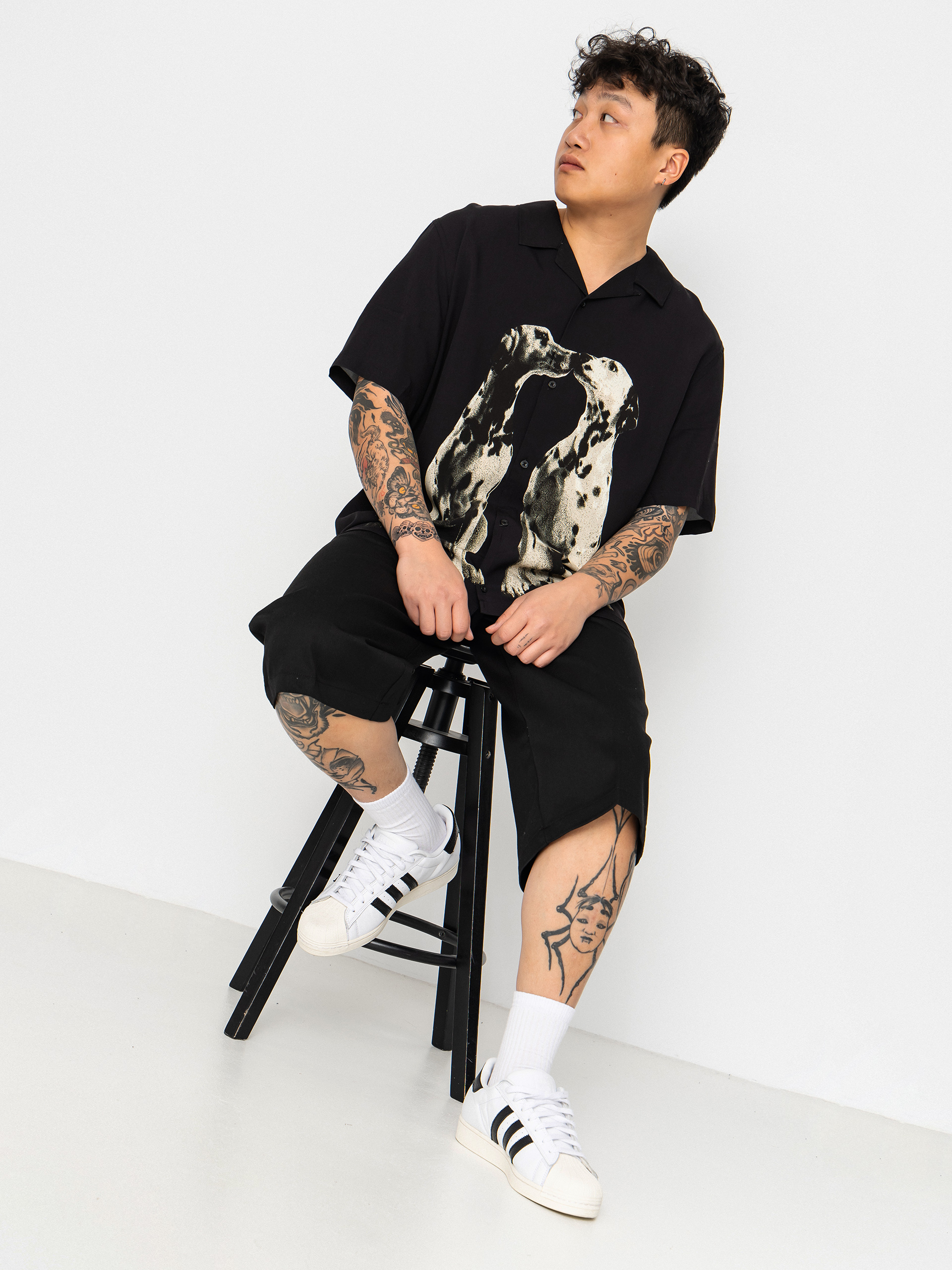 Košile HUF Dogged Resort (black)
