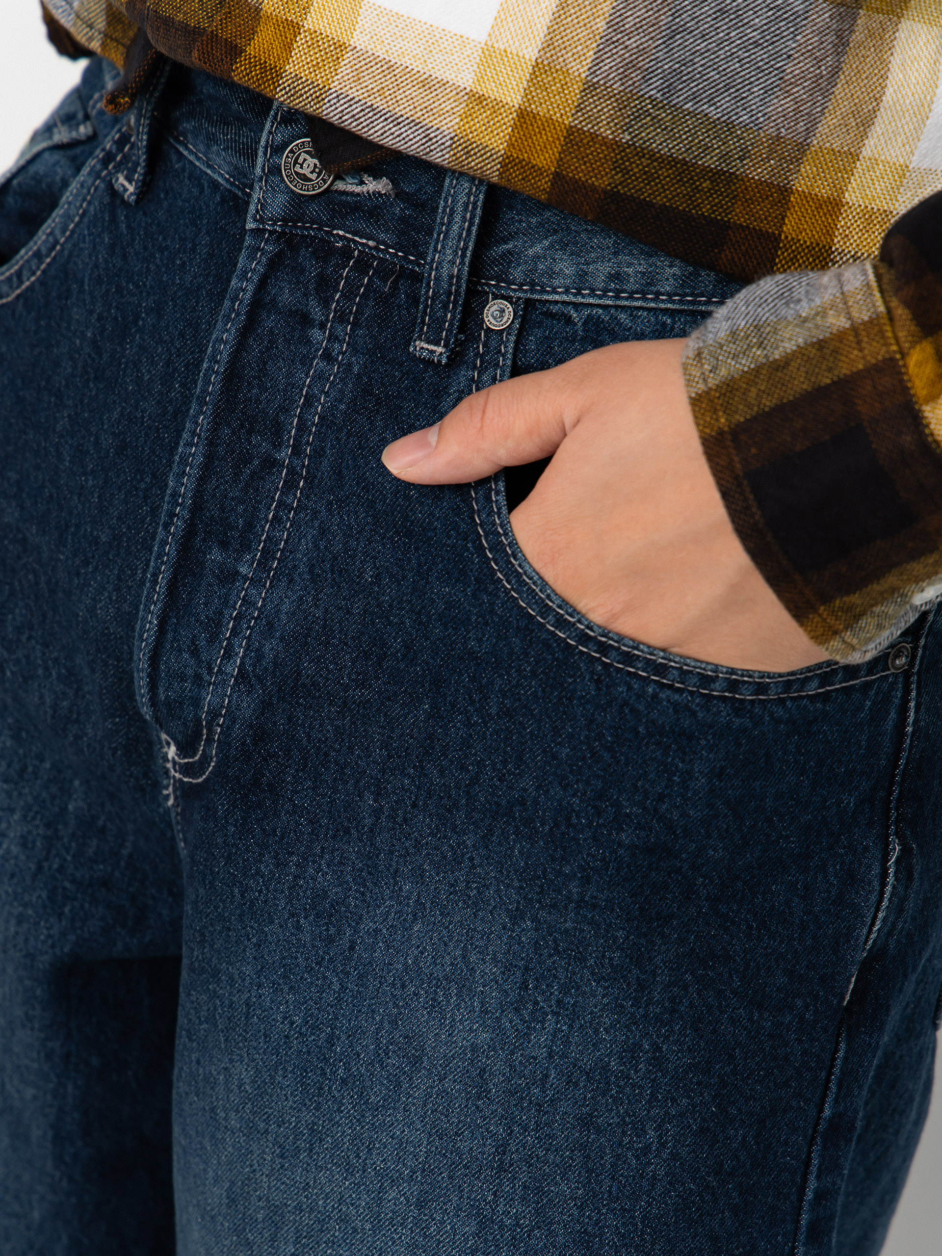 Kalhoty DC Worker Baggy Denim Double That (dark denim)