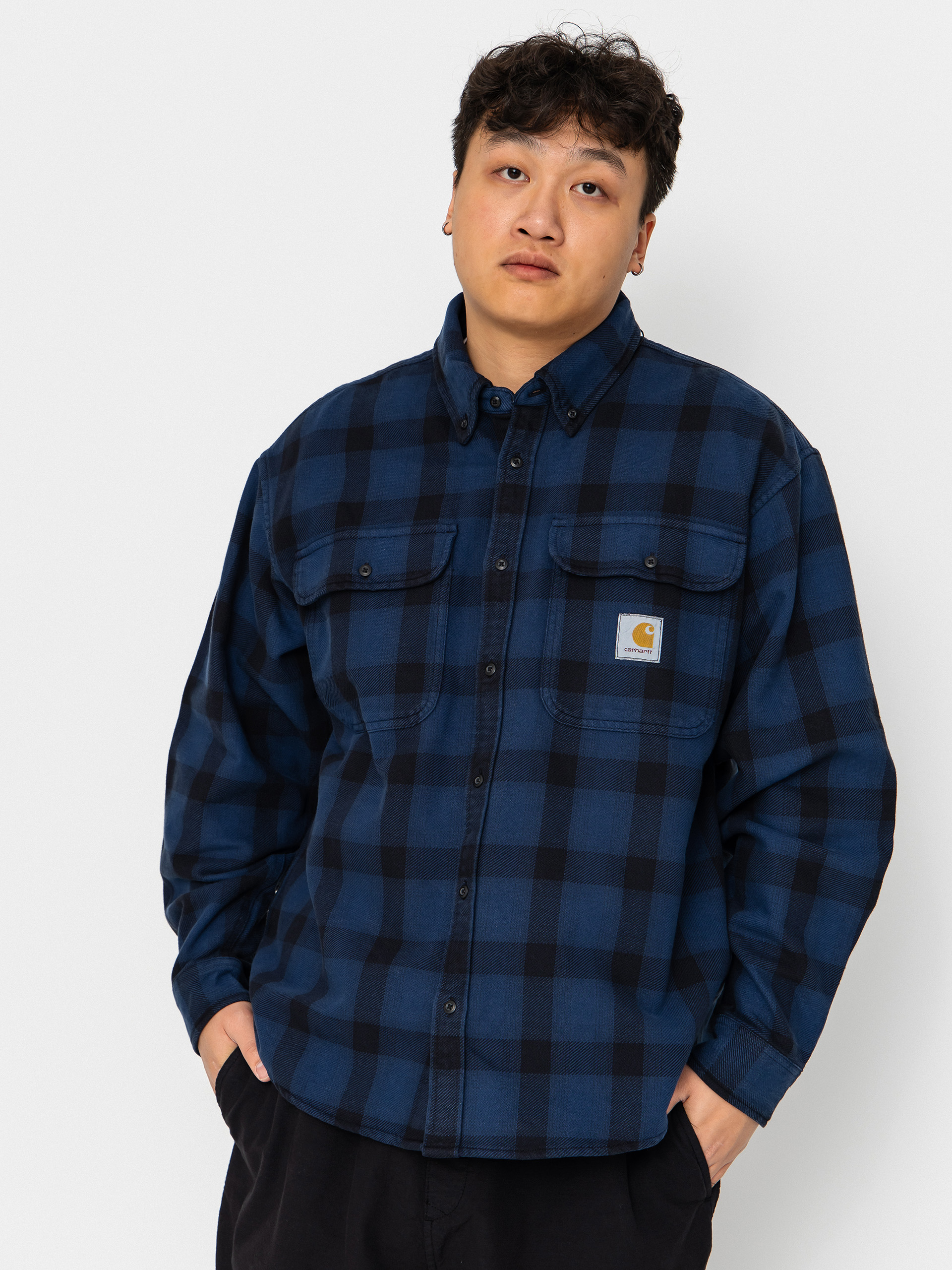 Košile Carhartt WIP Edmands (edmands check/natural/jupiter)