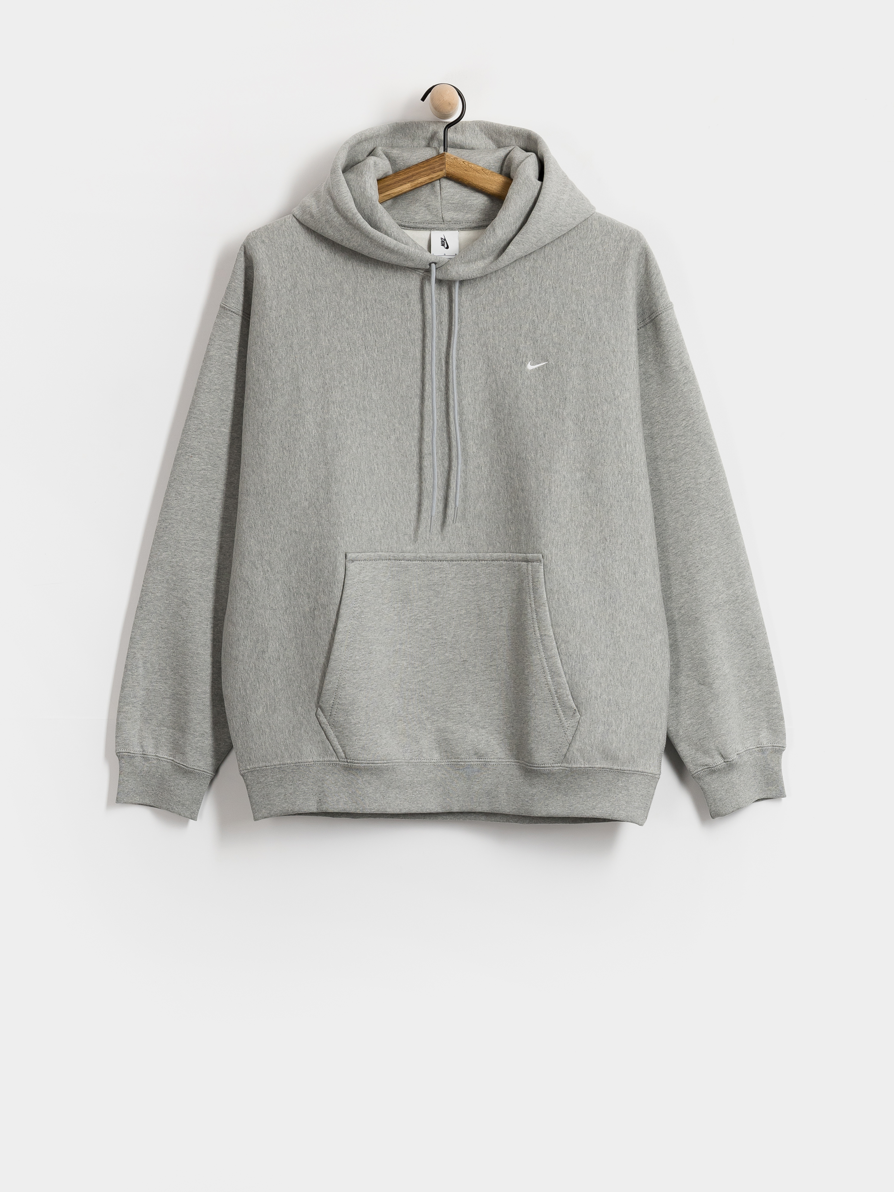 Mikina s kapucí Nike SB Solo Swoosh HD (dk grey heather/lt smoke grey/white)