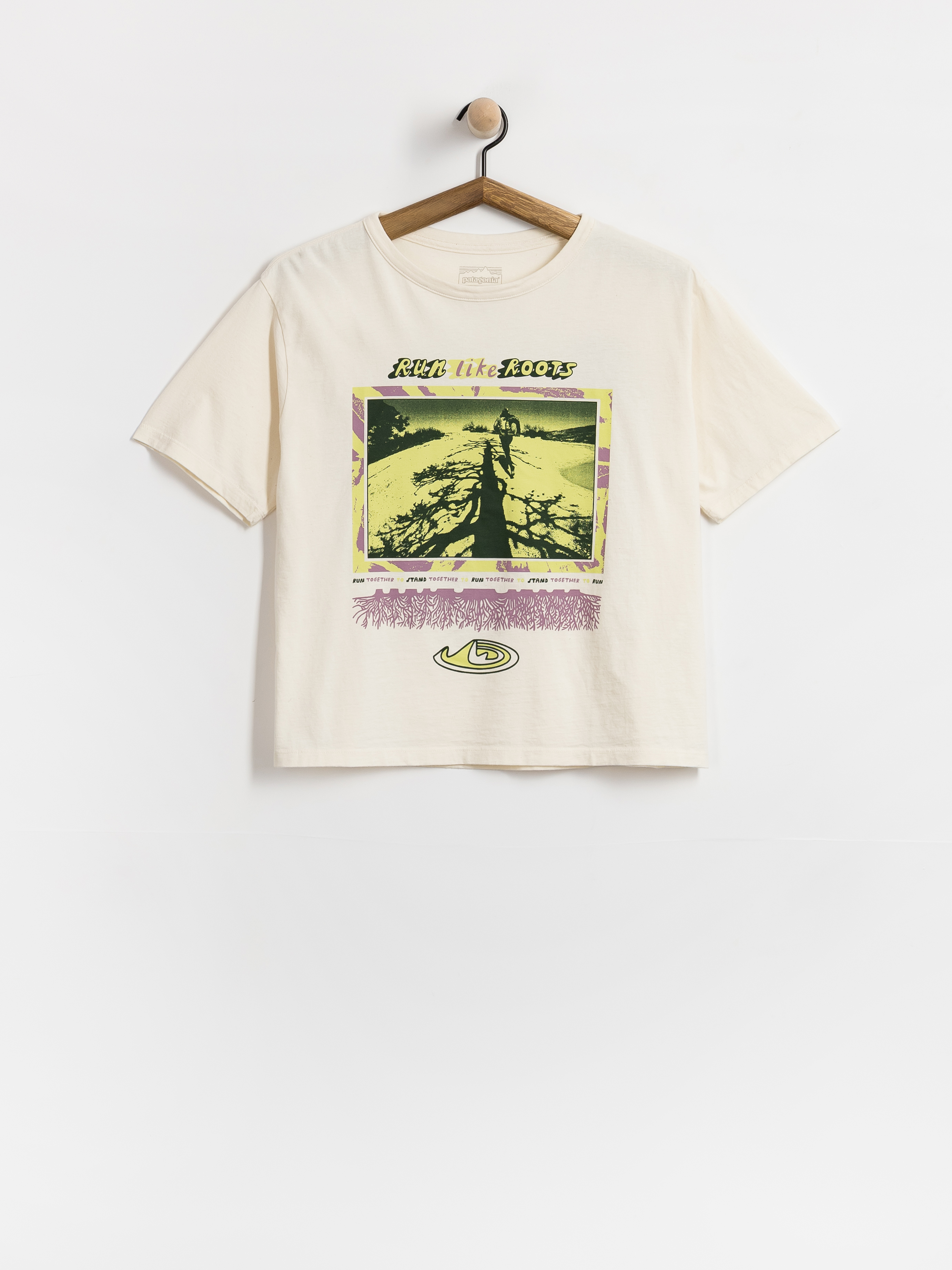Tričko Patagonia Run Like Roots Wmn (undyed natural)