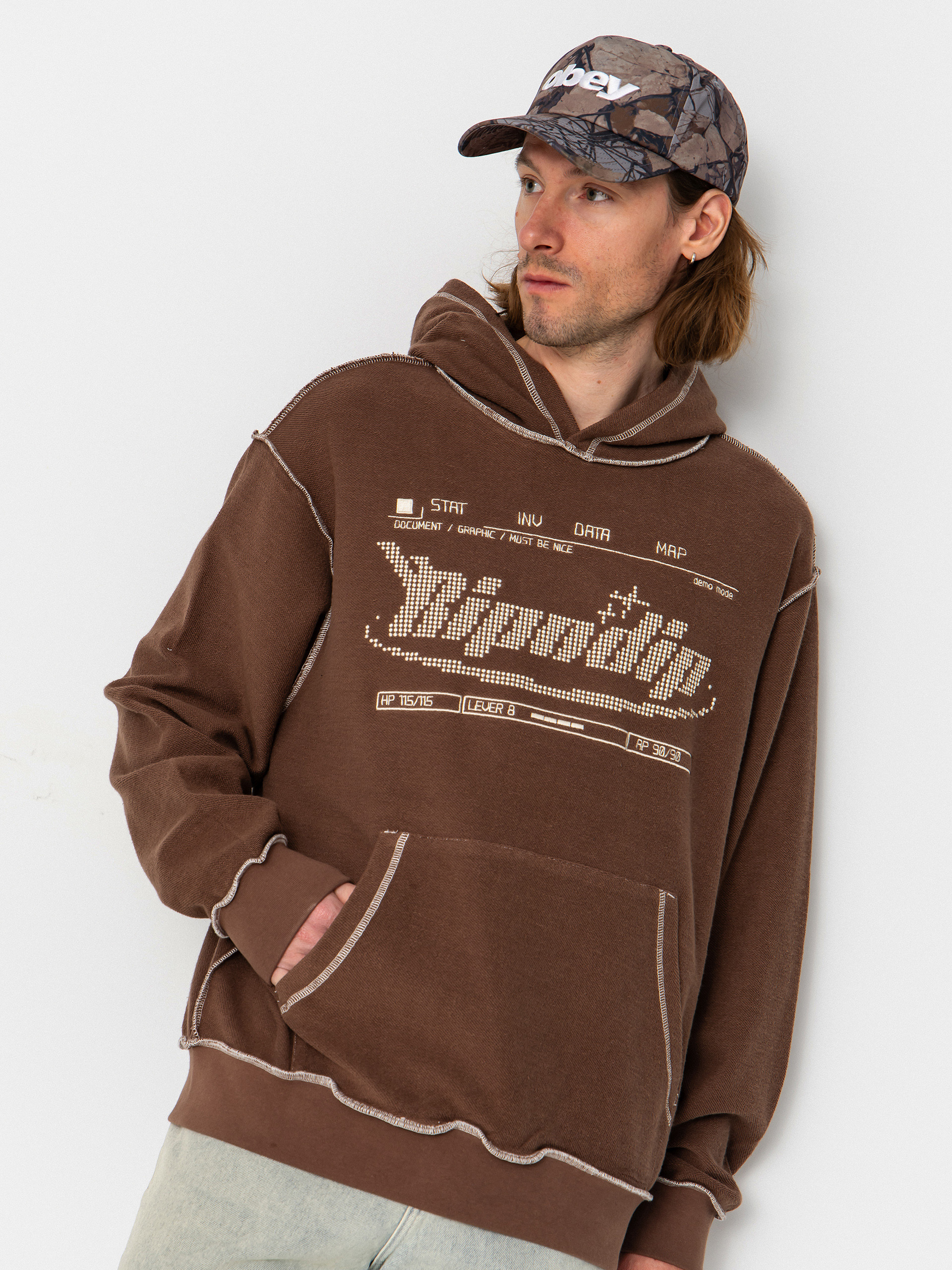 Mikina s kapucí RipNDip Overdrive HD (brown)