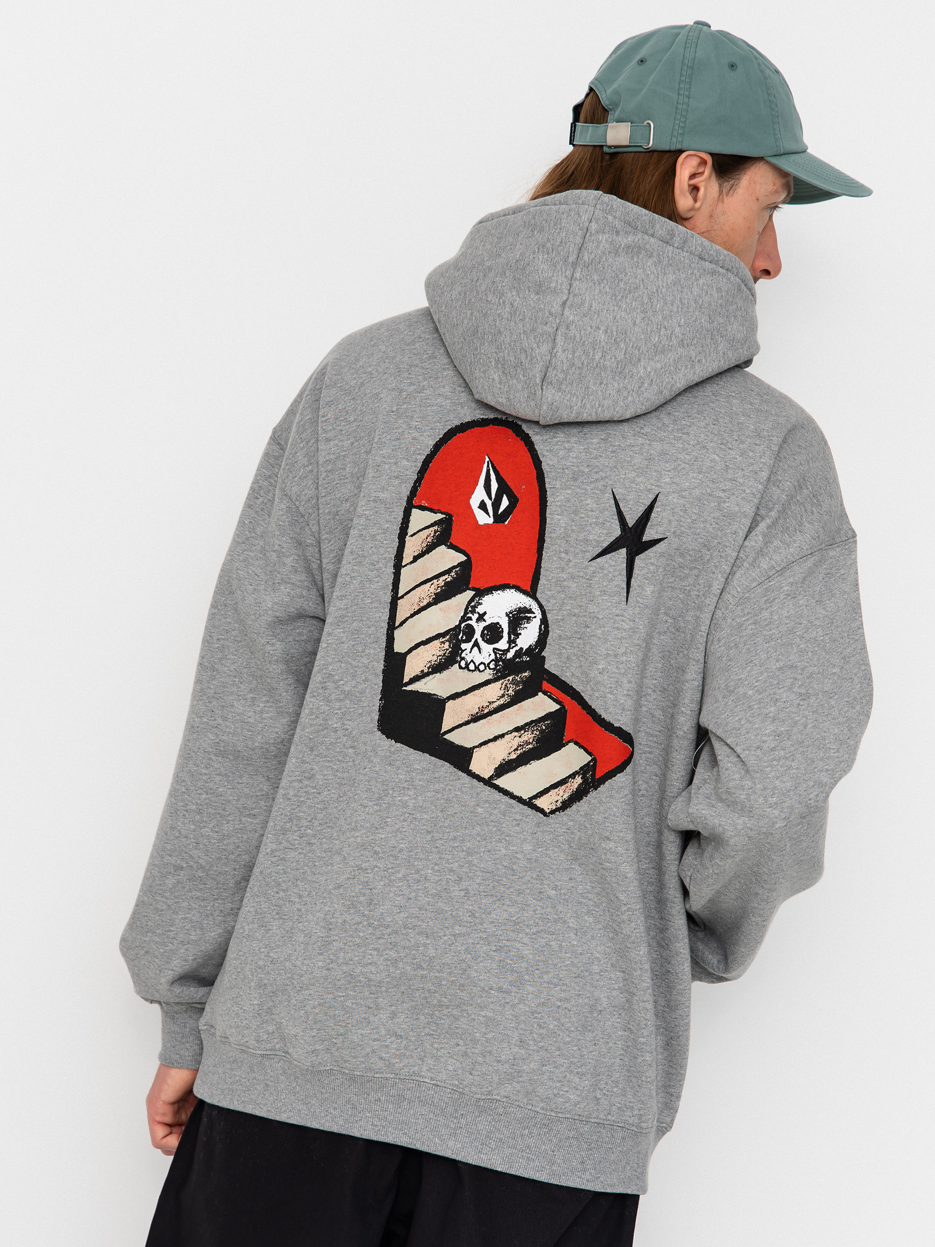 Mikina s kapucí Volcom Fa Seth Conboy HD (heather grey)